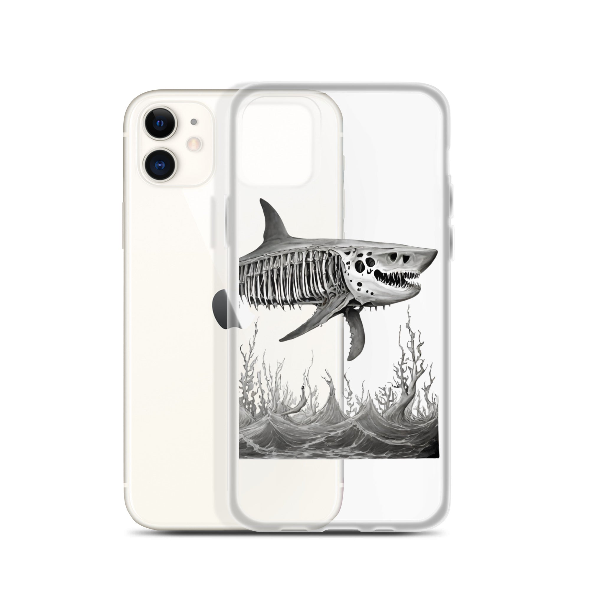 Skeleton Shark Clear Case for iPhone®