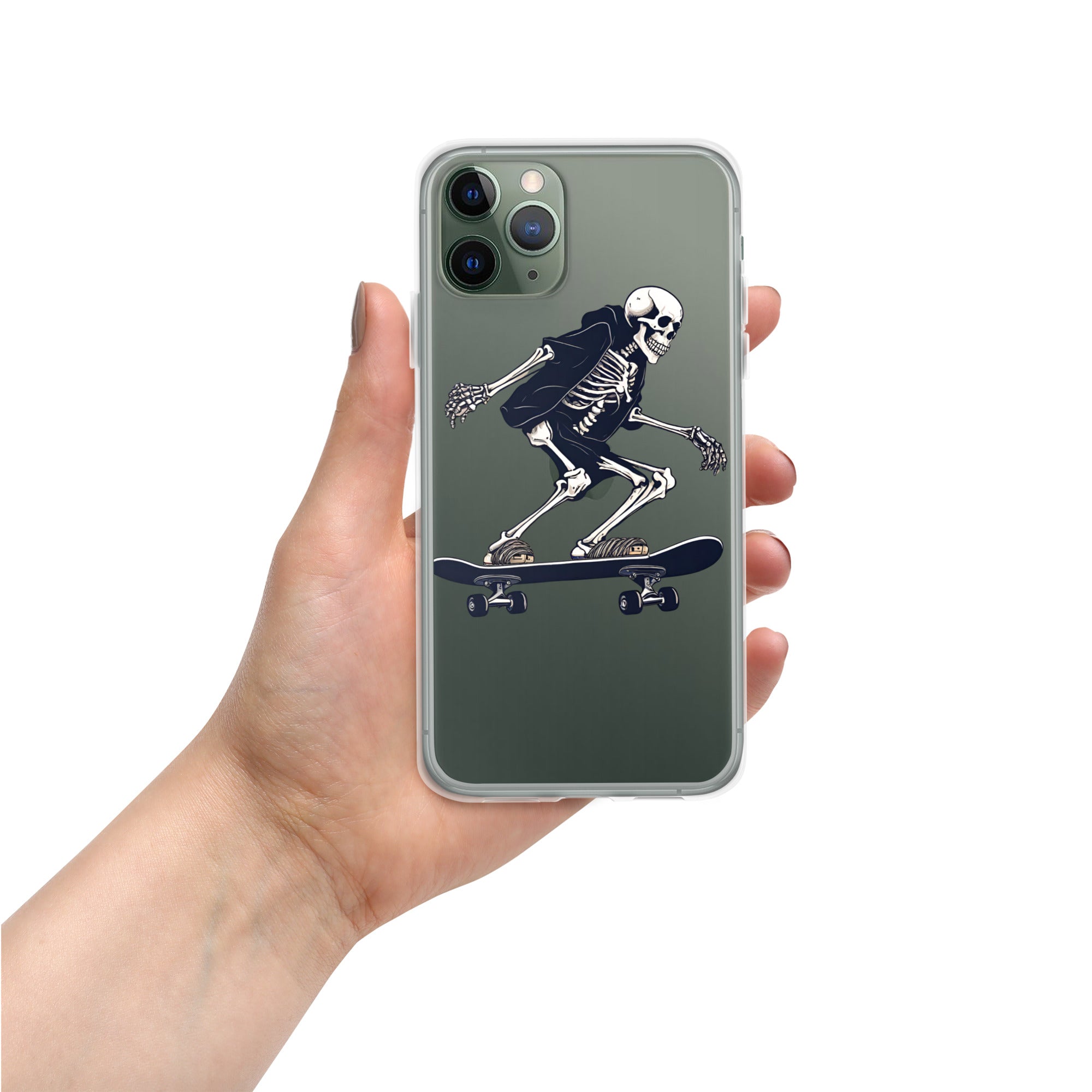 Skateboarding Skeleton Clear Case for iPhone®