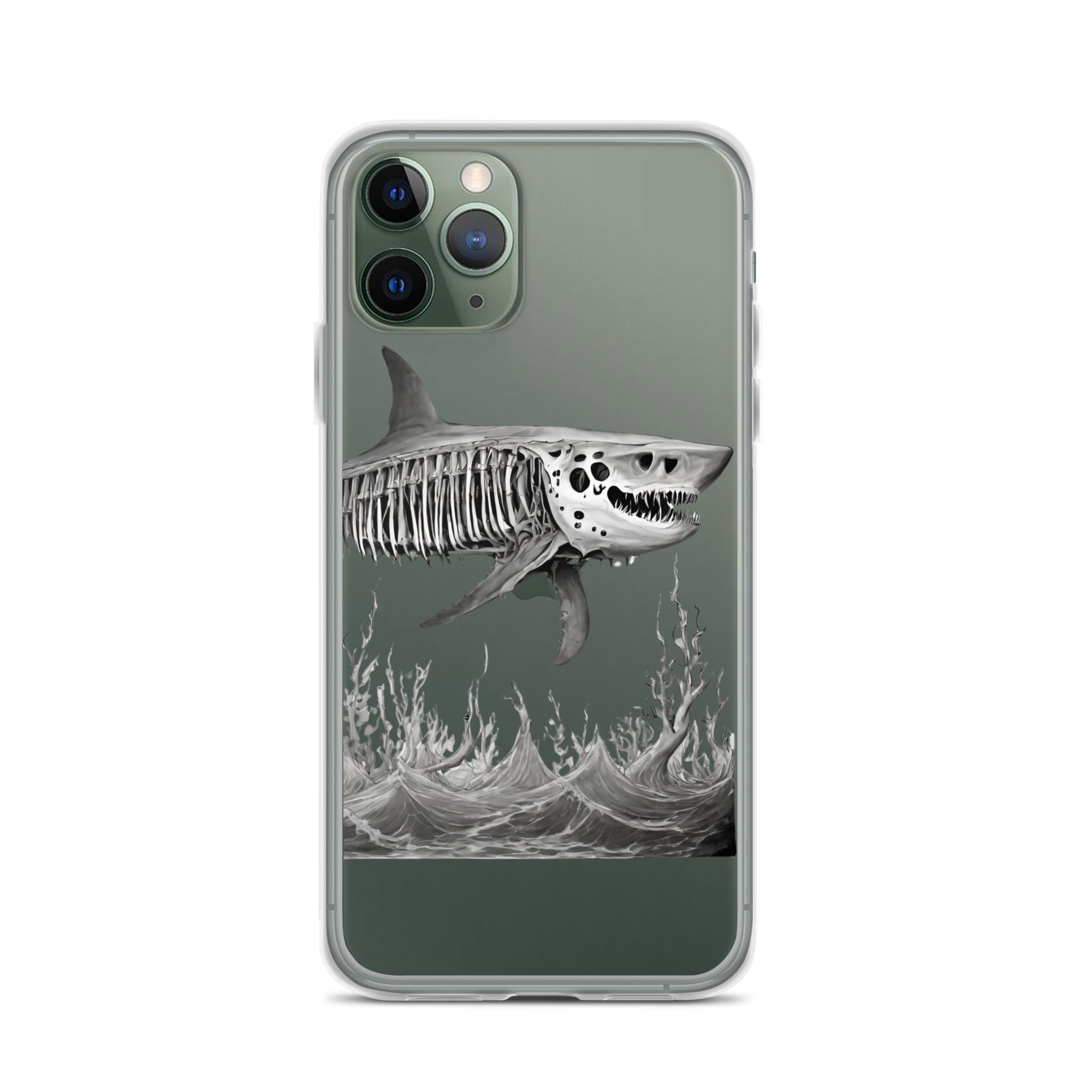 Skeleton Shark Clear Case for iPhone®