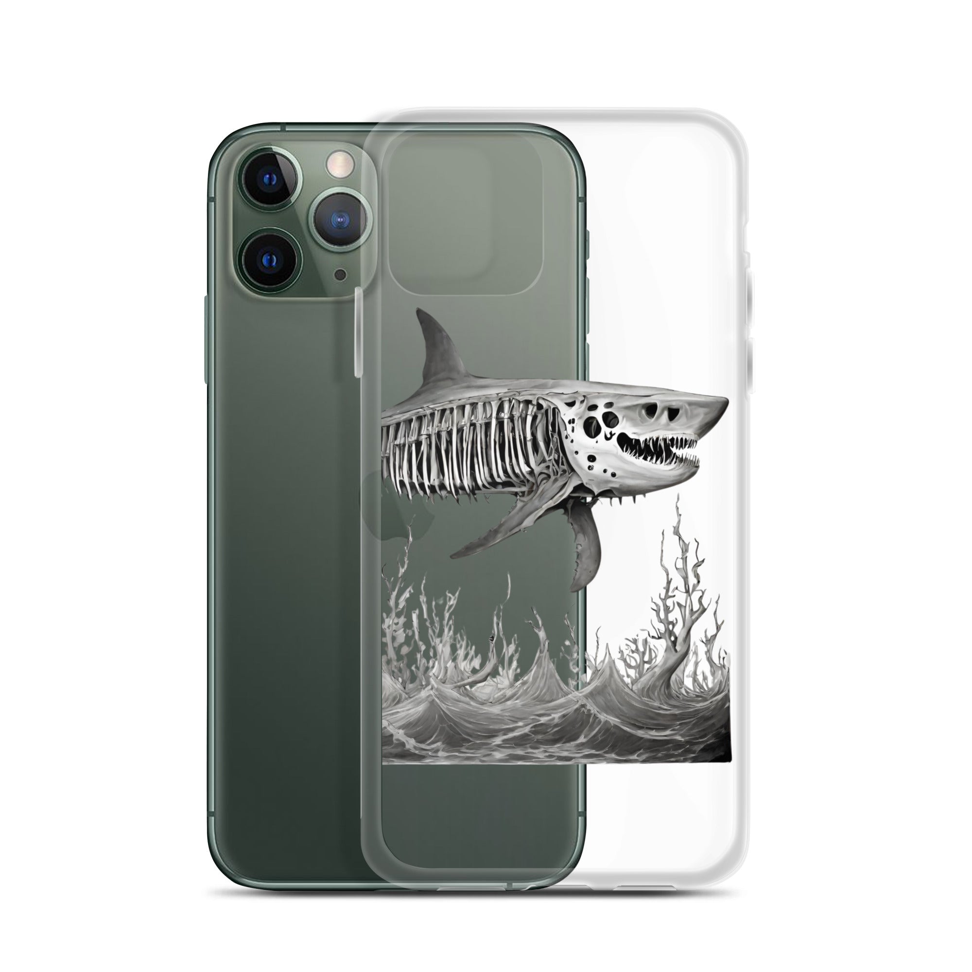 Skeleton Shark Clear Case for iPhone®