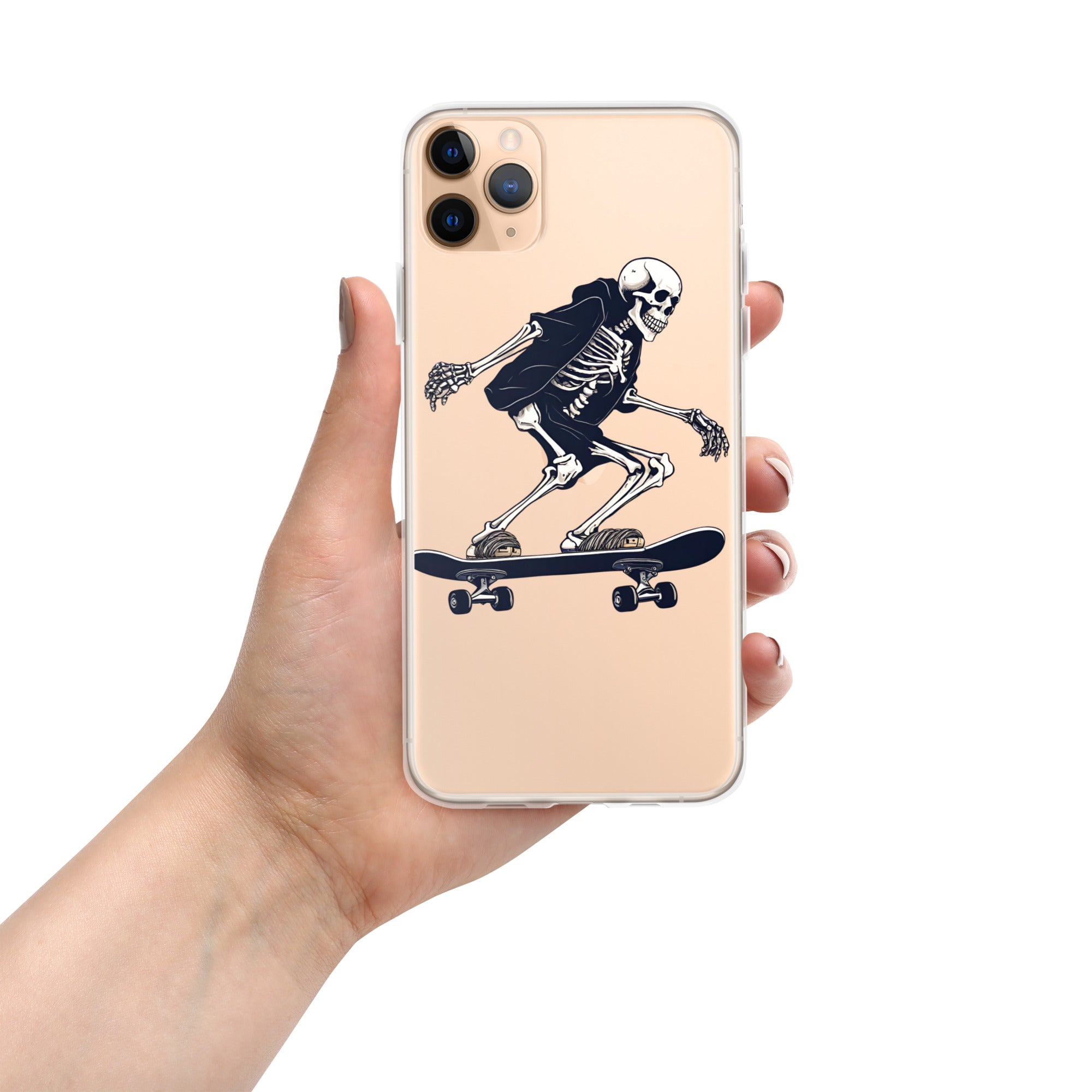 Skateboarding Skeleton Clear Case for iPhone®