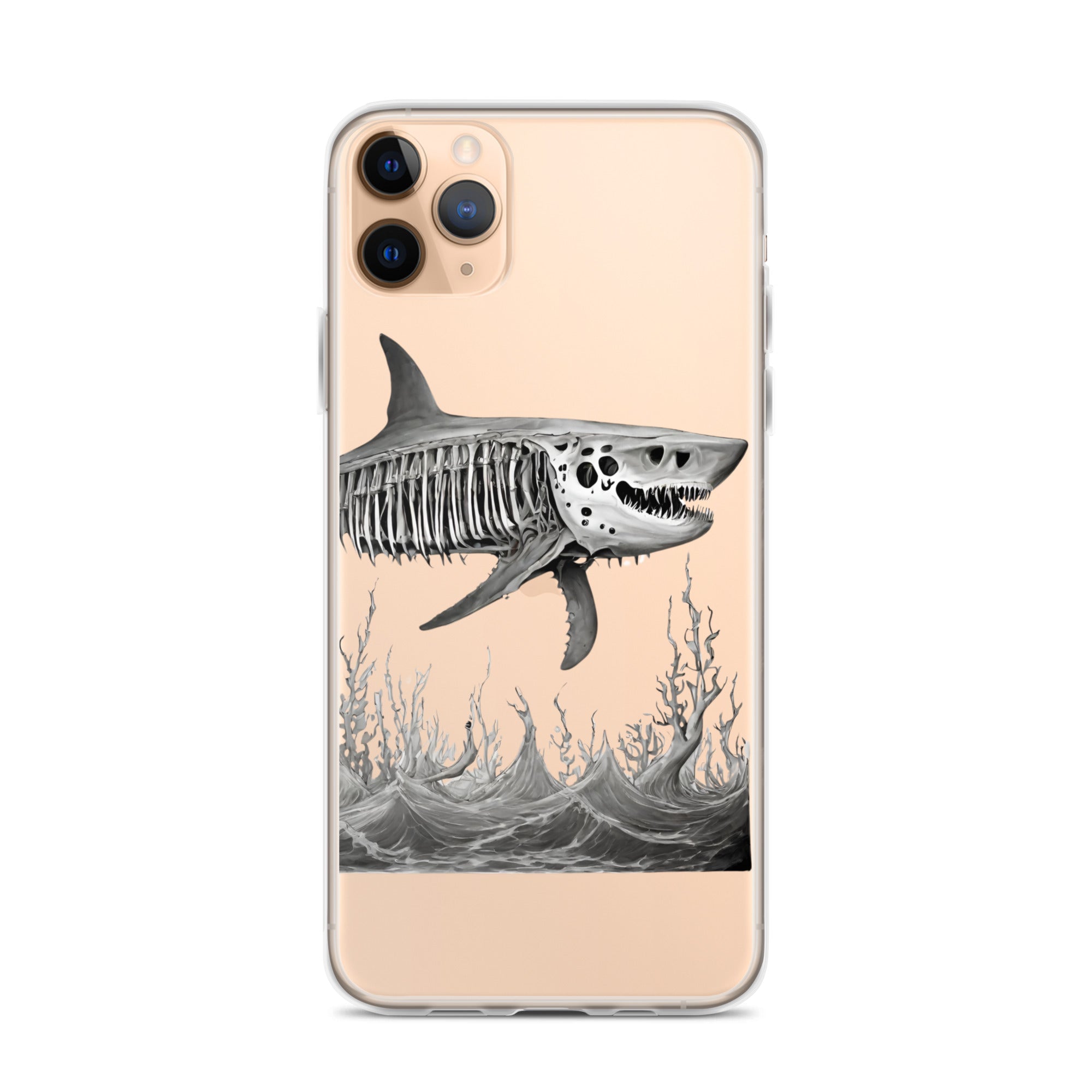 Skeleton Shark Clear Case for iPhone®