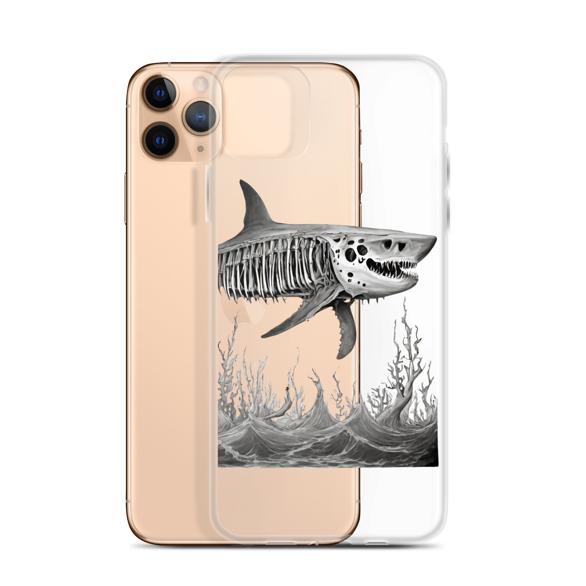 Skeleton Shark Clear Case for iPhone®