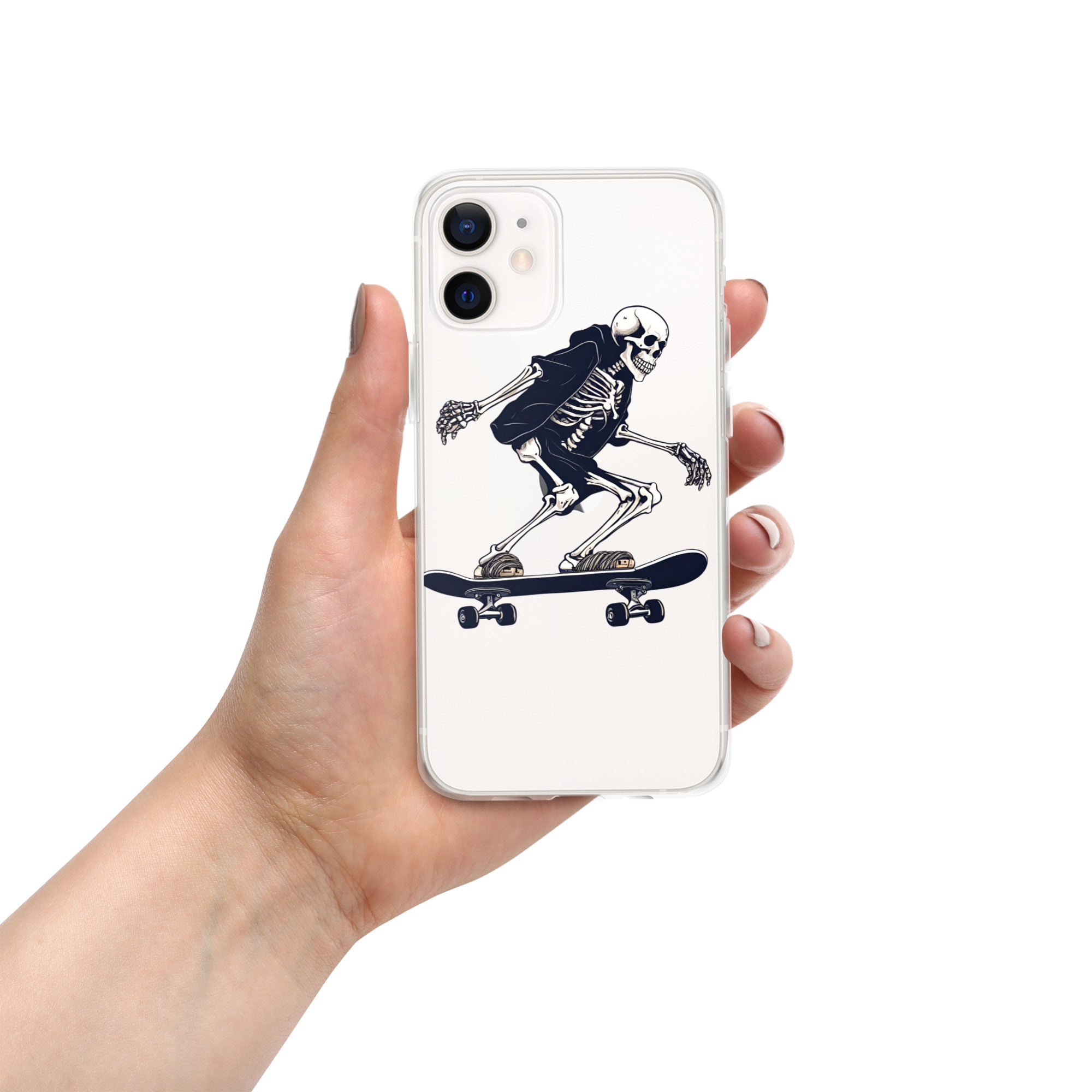 Skateboarding Skeleton Clear Case for iPhone®