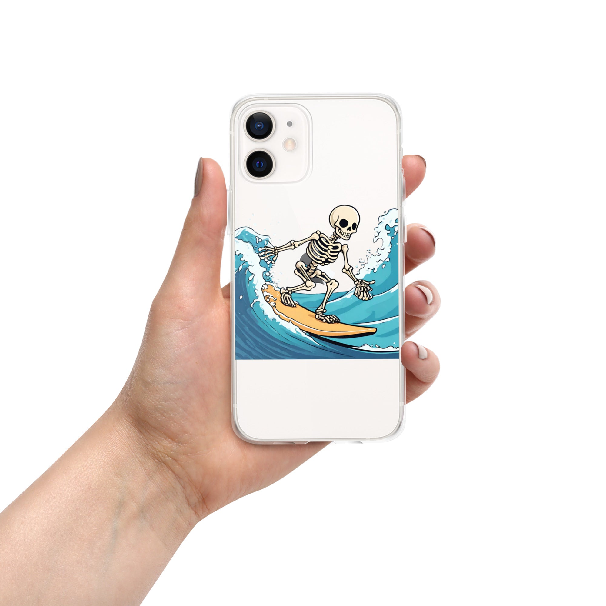 Surfing Skeleton Clear Case for iPhone®