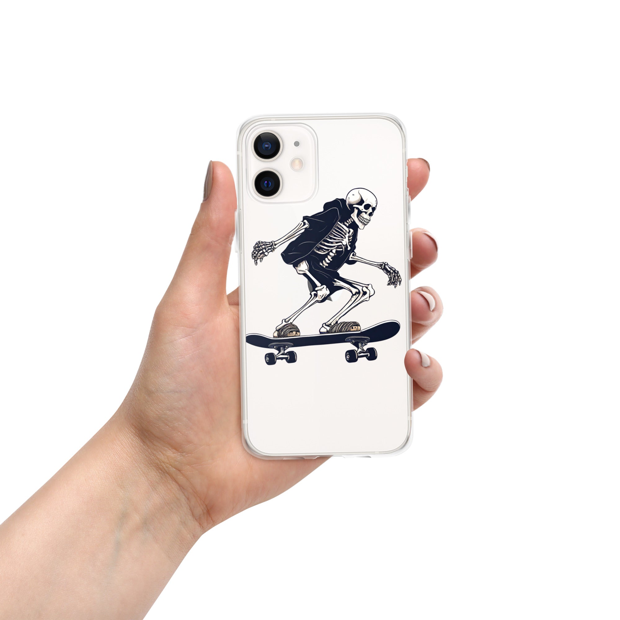 Skateboarding Skeleton Clear Case for iPhone®