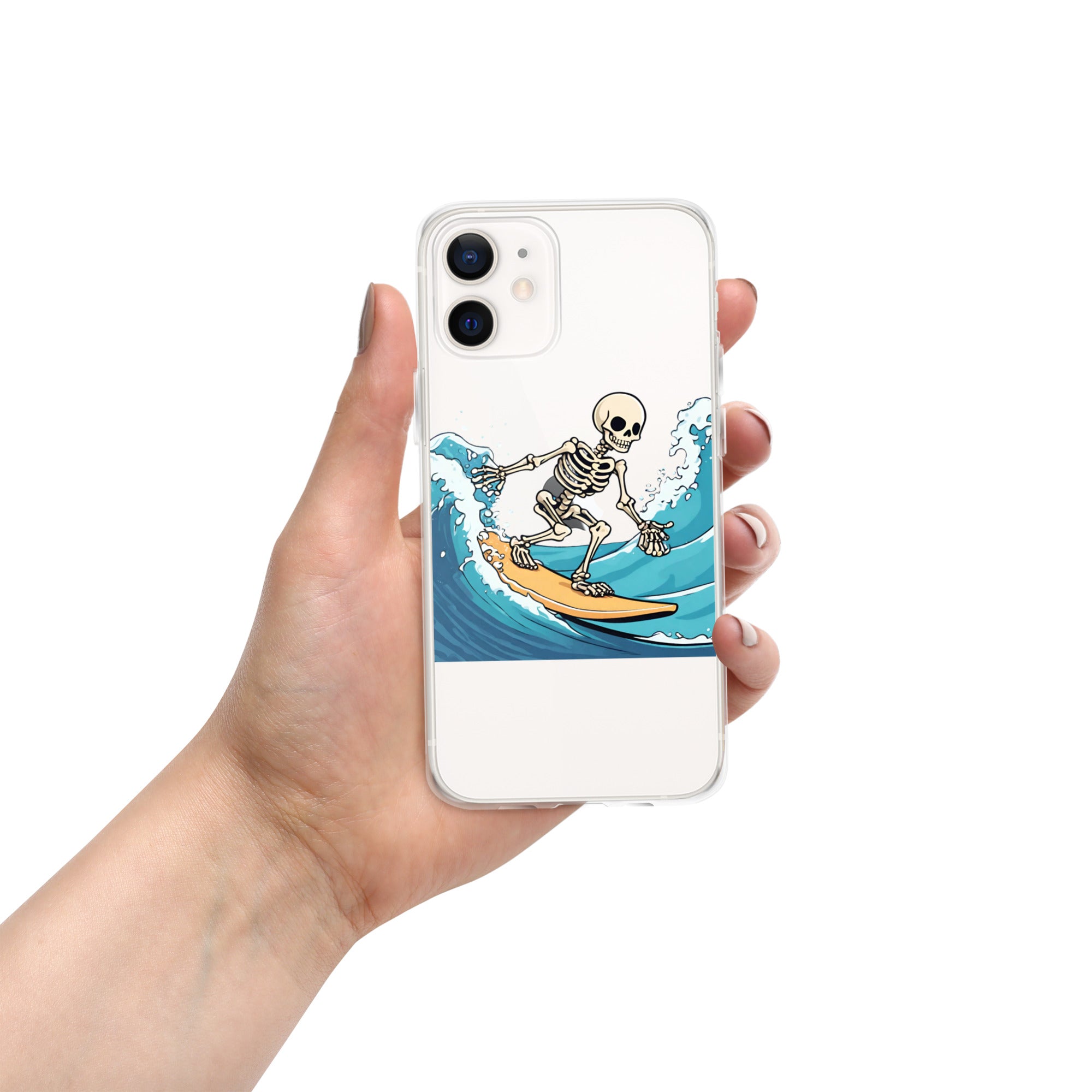 Surfing Skeleton Clear Case for iPhone®