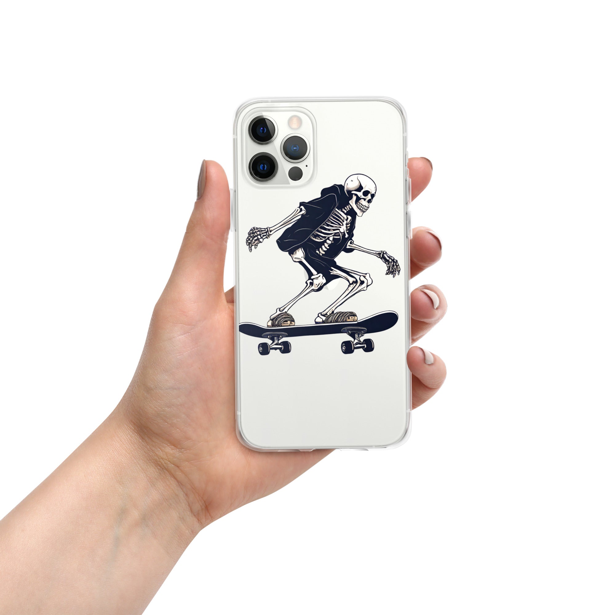 Skateboarding Skeleton Clear Case for iPhone®