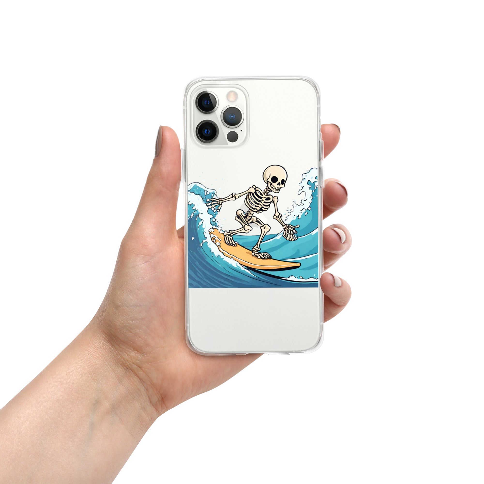 Surfing Skeleton Clear Case for iPhone®