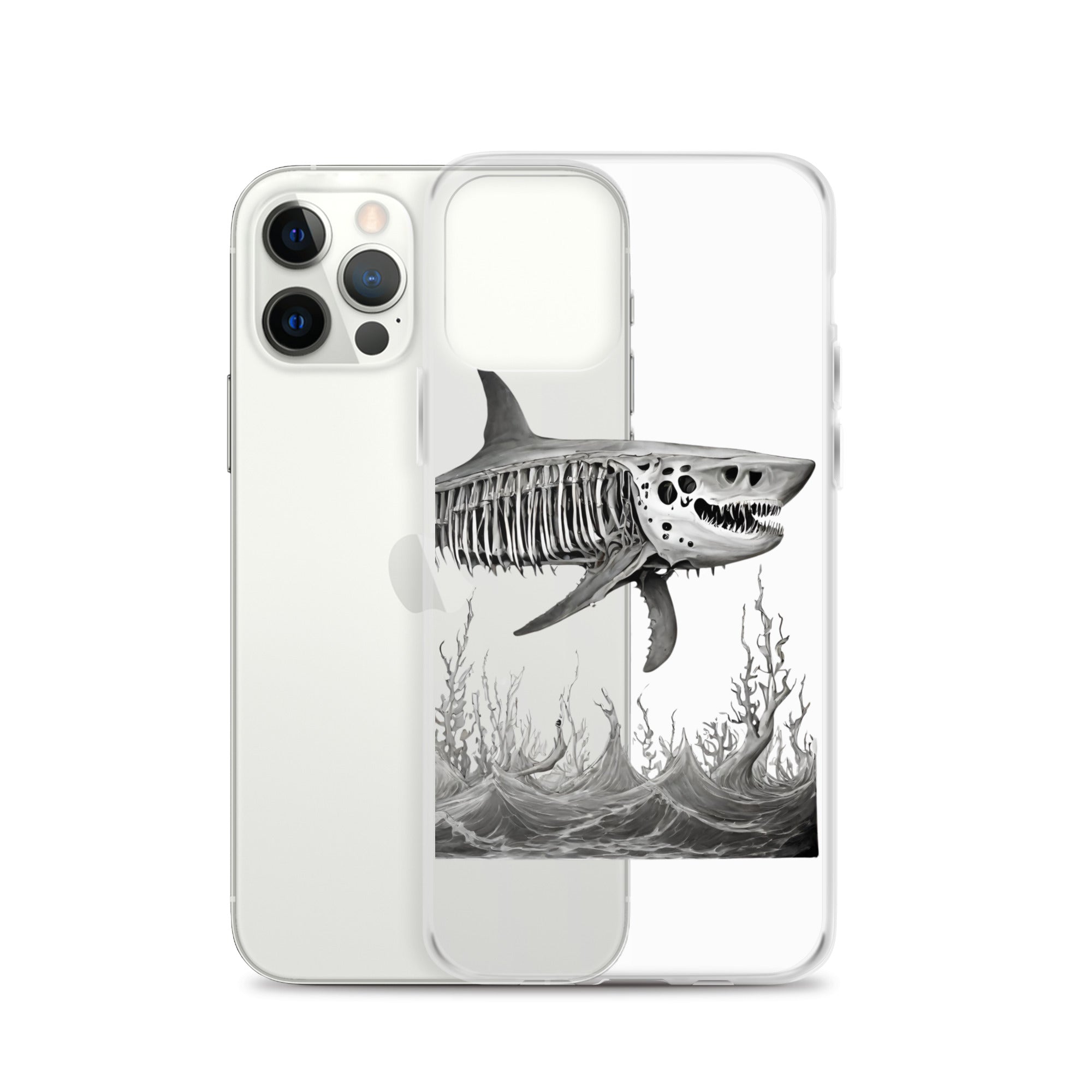 Skeleton Shark Clear Case for iPhone®