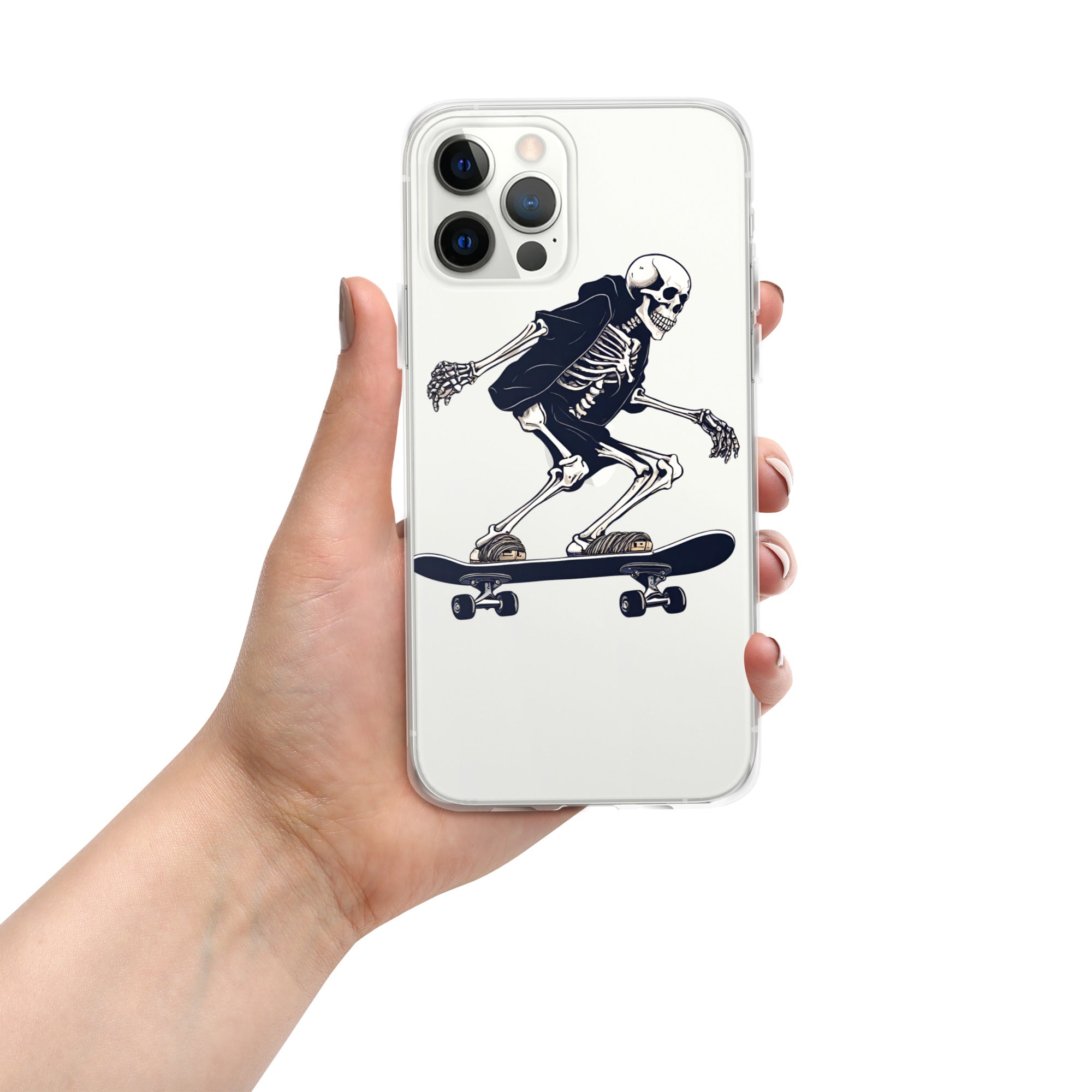 Skateboarding Skeleton Clear Case for iPhone®