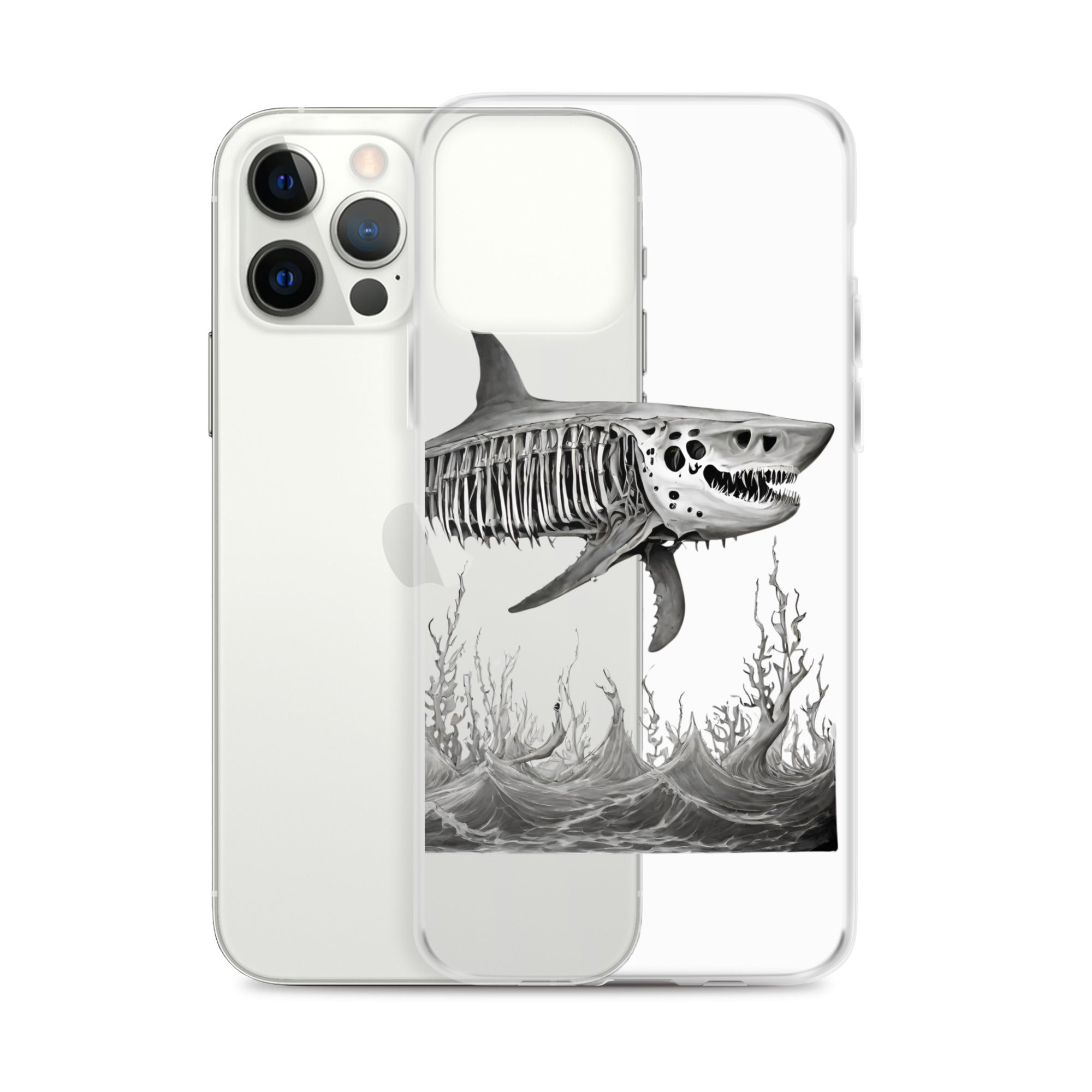 Skeleton Shark Clear Case for iPhone®