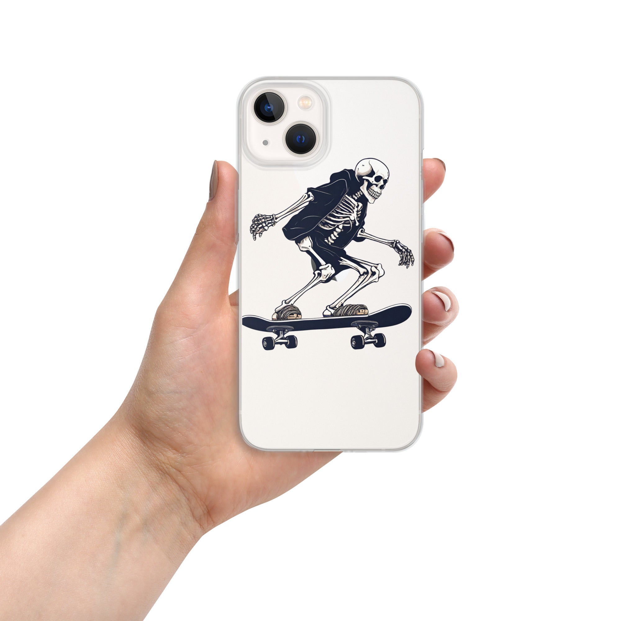 Skateboarding Skeleton Clear Case for iPhone®