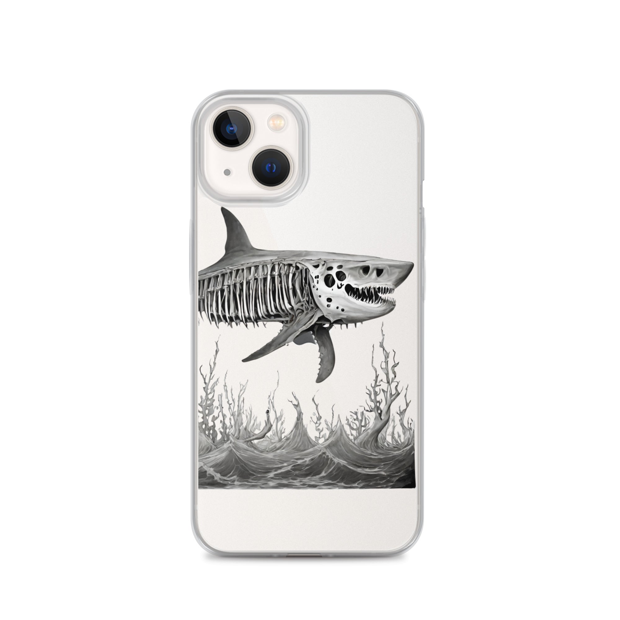 Skeleton Shark Clear Case for iPhone®