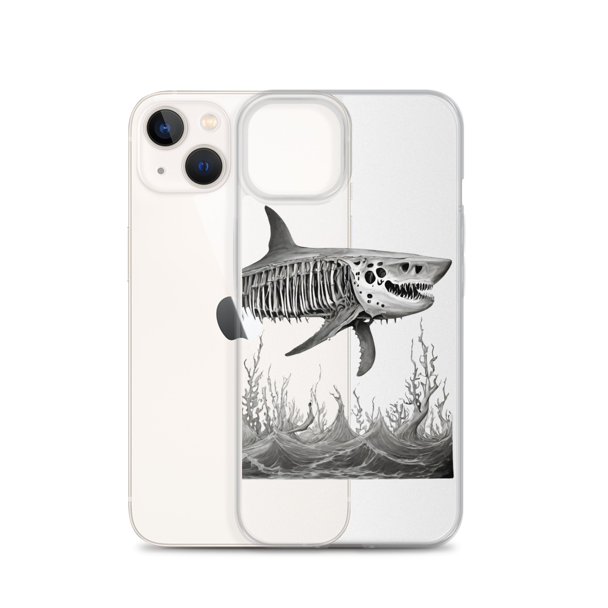 Skeleton Shark Clear Case for iPhone®