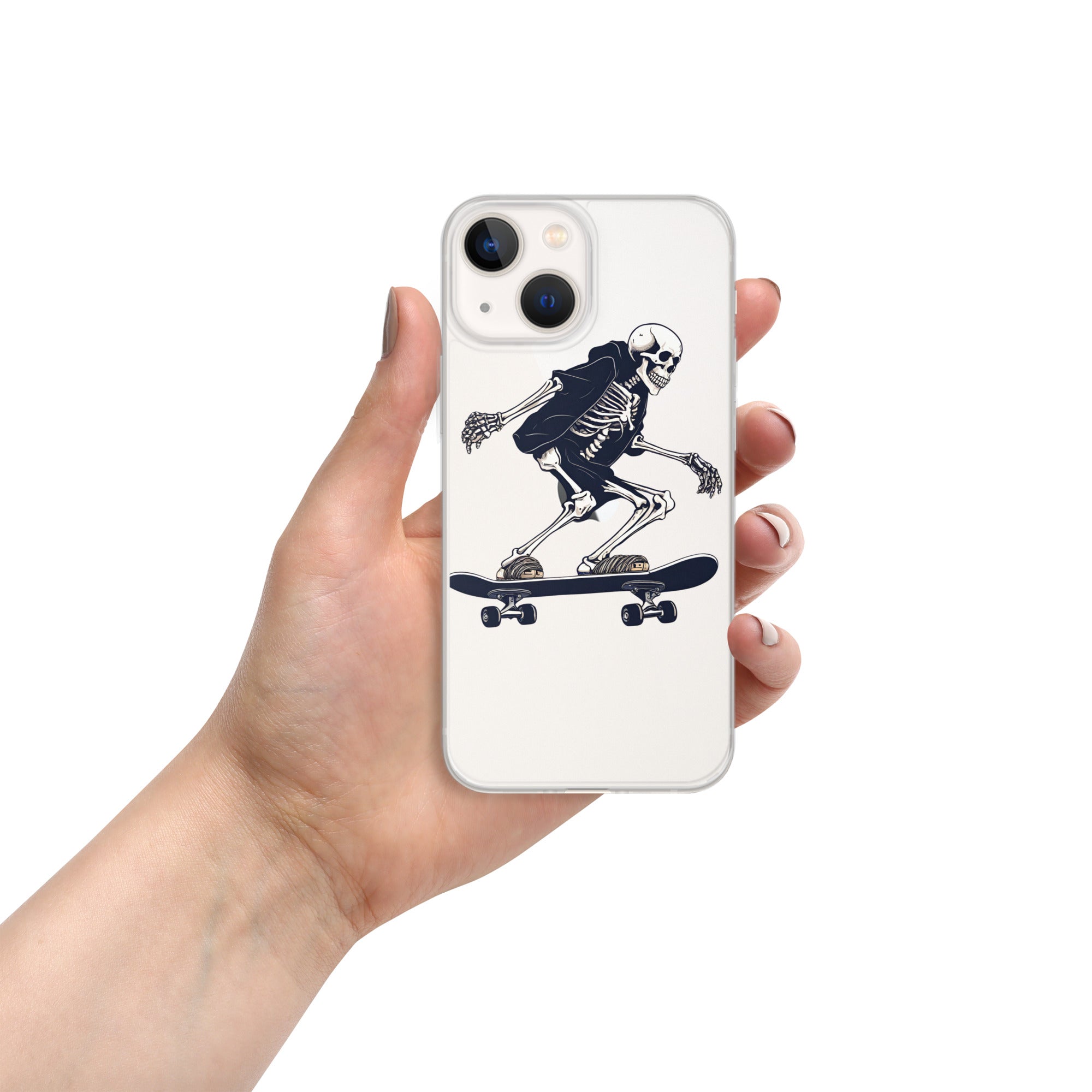 Skateboarding Skeleton Clear Case for iPhone®