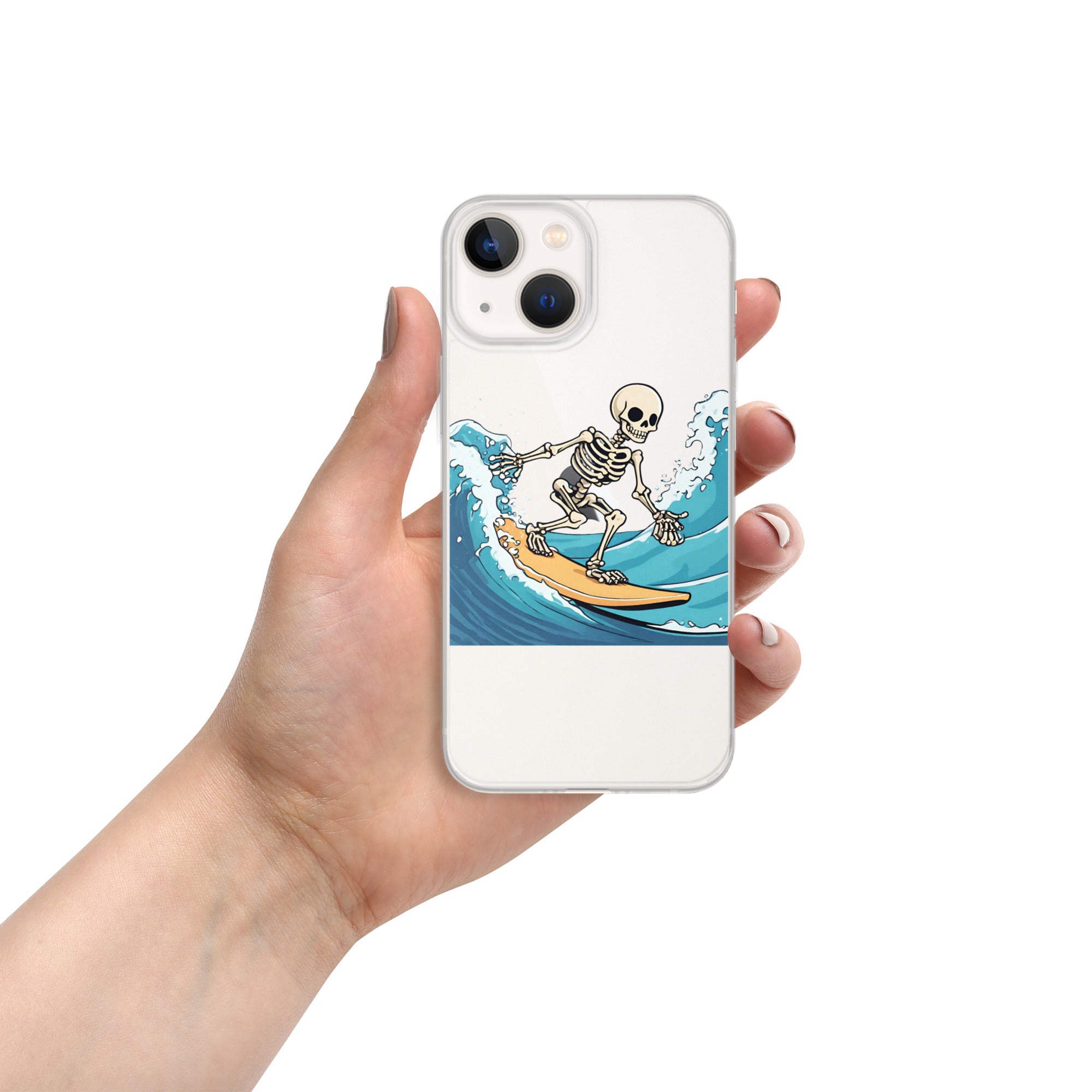 Surfing Skeleton Clear Case for iPhone®