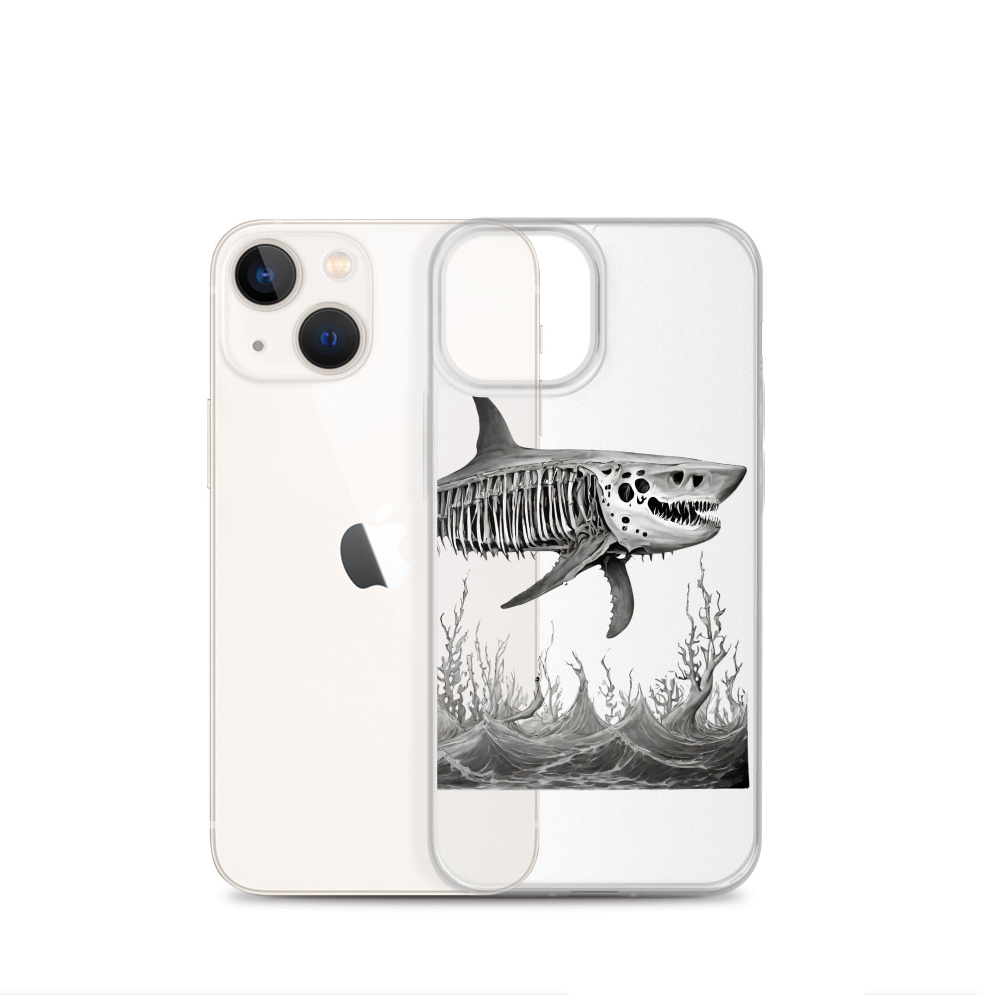 Skeleton Shark Clear Case for iPhone®