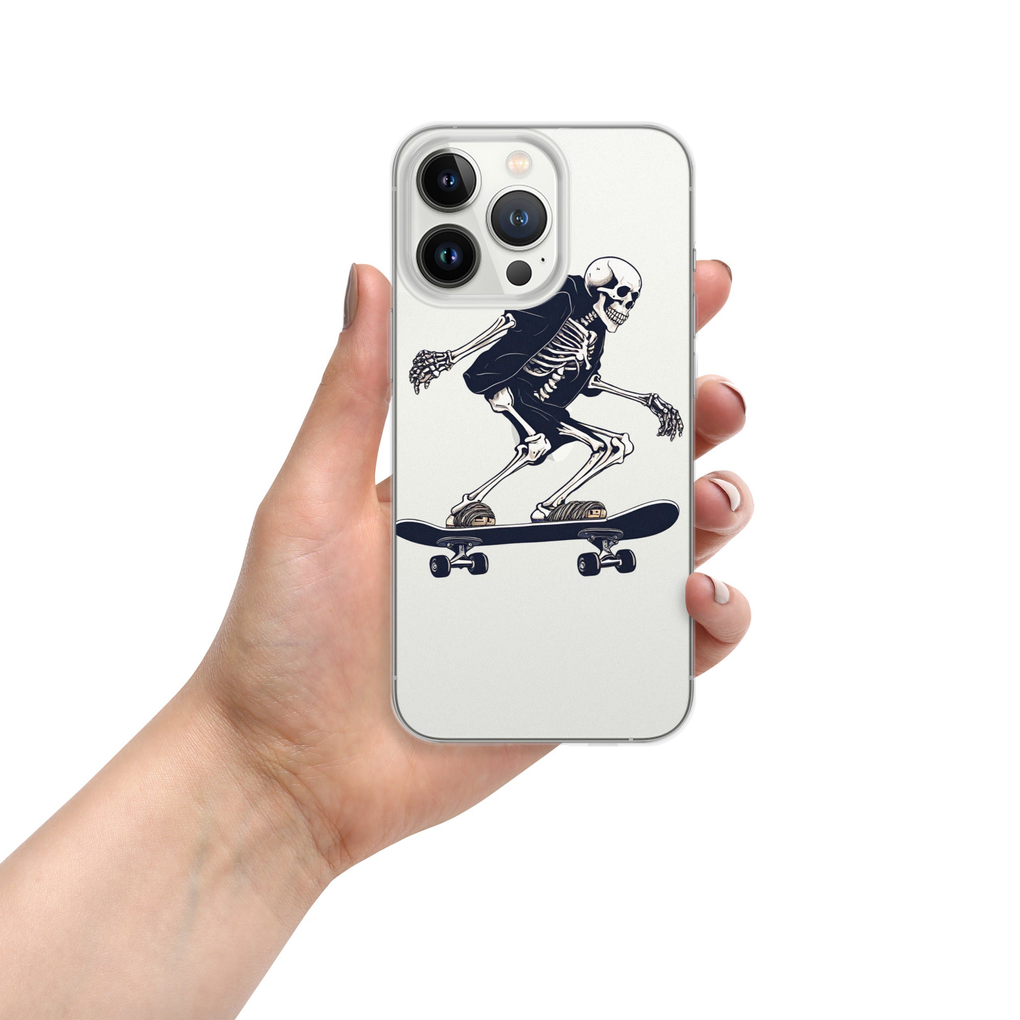 Skateboarding Skeleton Clear Case for iPhone®