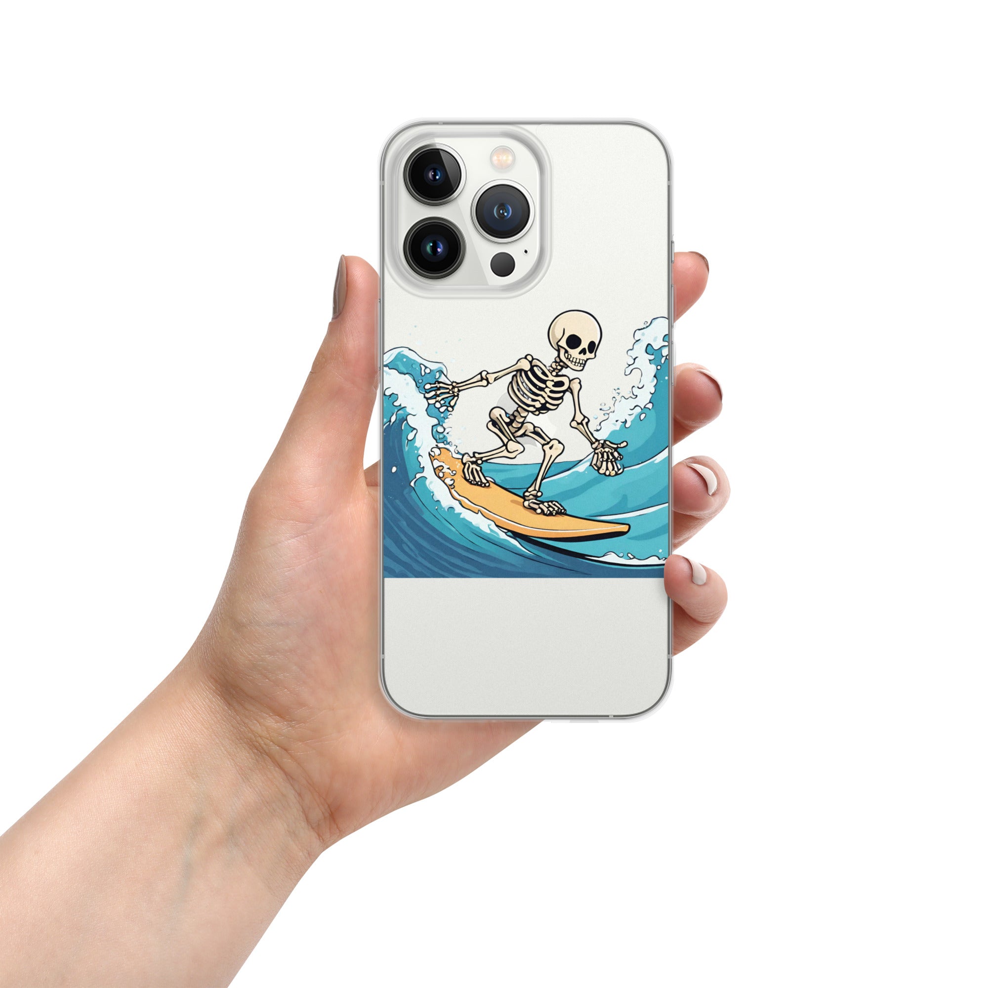 Surfing Skeleton Clear Case for iPhone®