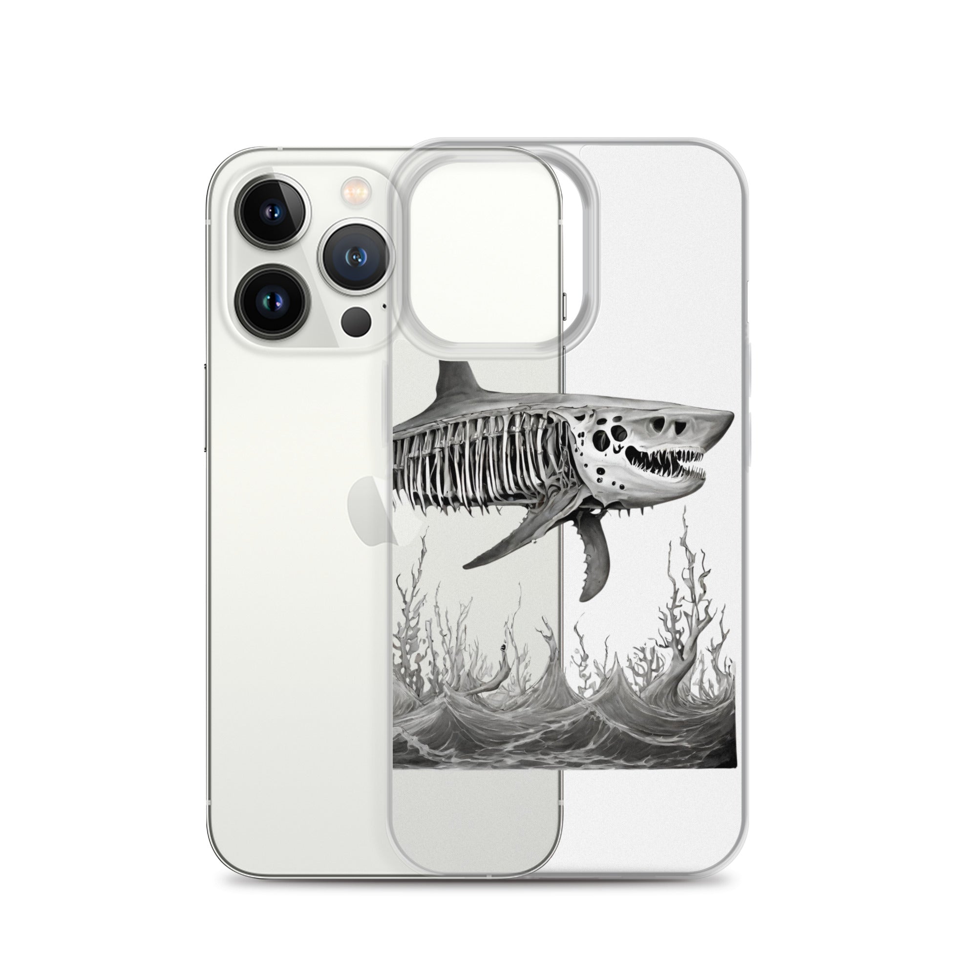 Skeleton Shark Clear Case for iPhone®