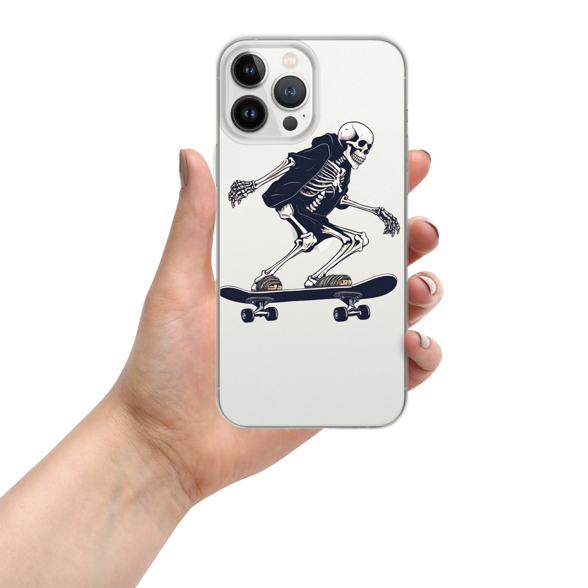 Skateboarding Skeleton Clear Case for iPhone®