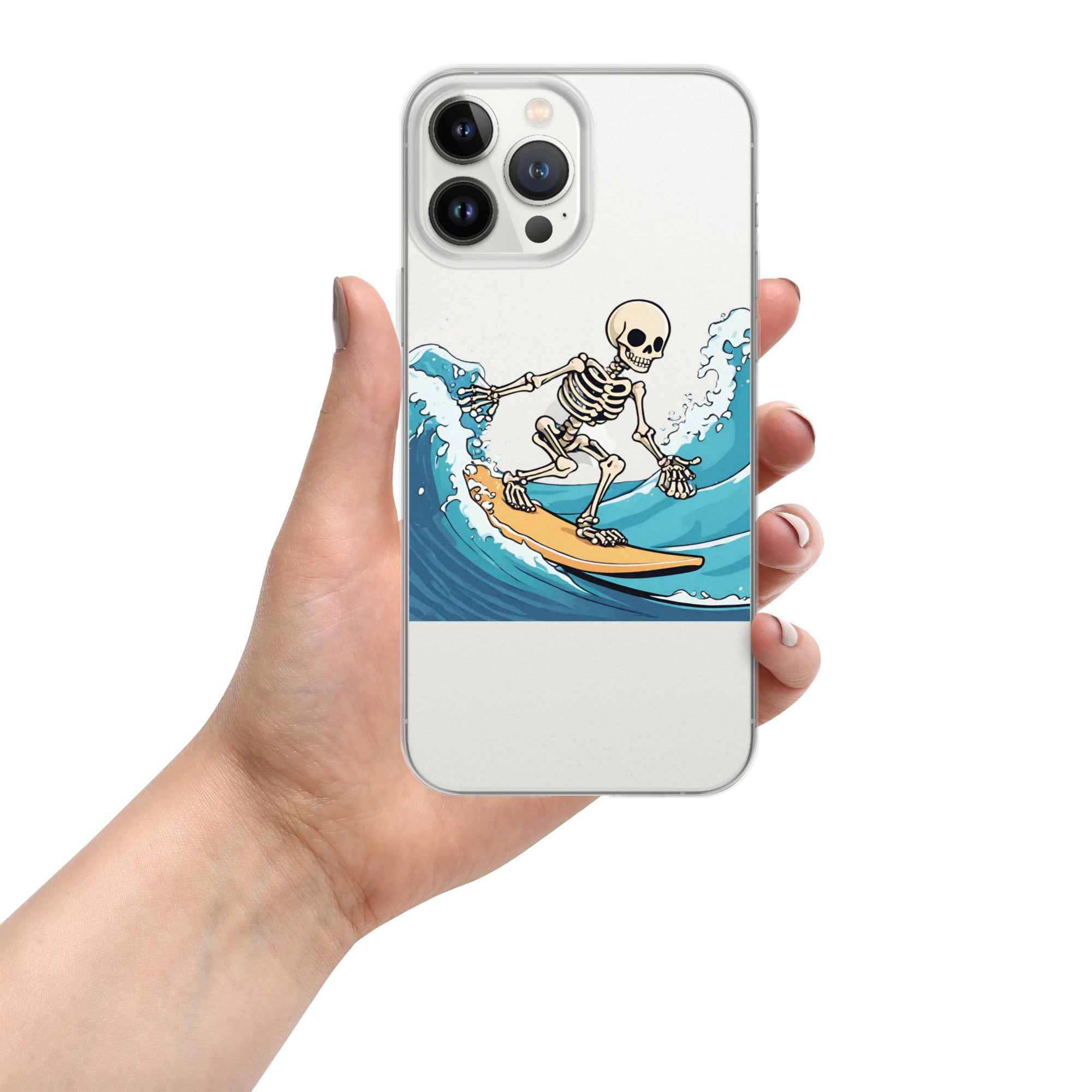 Surfing Skeleton Clear Case for iPhone®