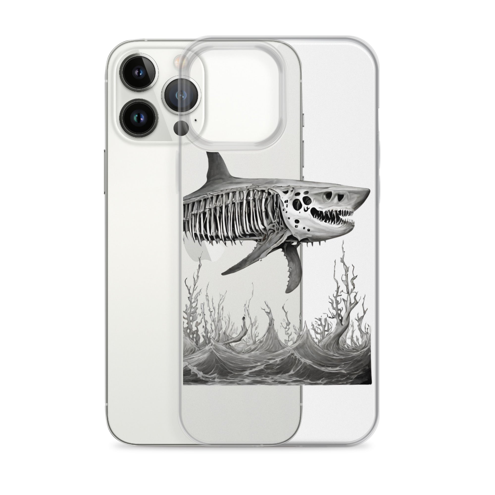 Skeleton Shark Clear Case for iPhone®