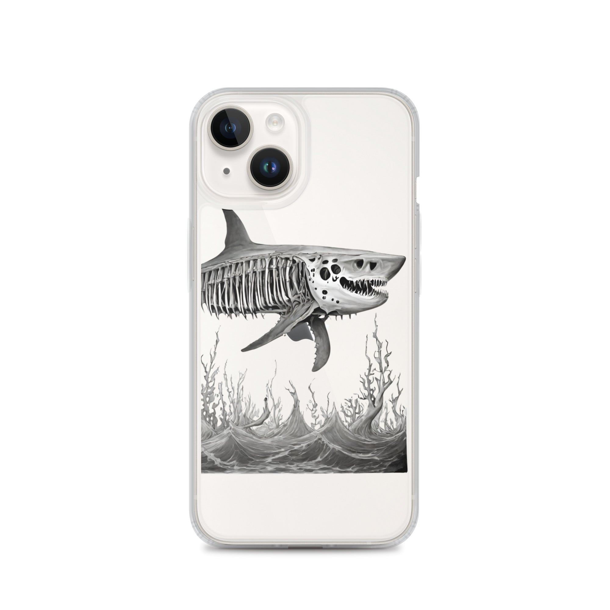 Skeleton Shark Clear Case for iPhone®