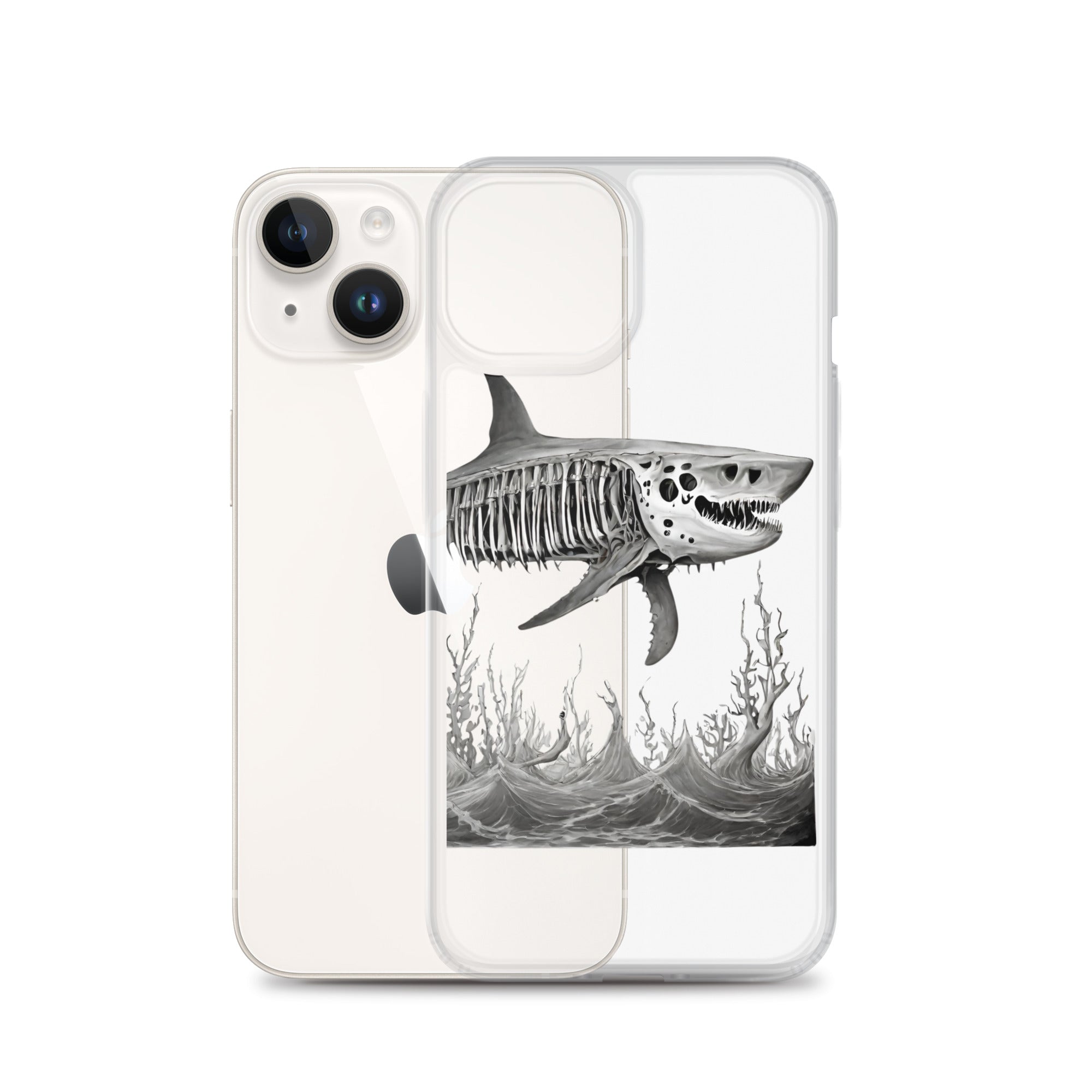 Skeleton Shark Clear Case for iPhone®