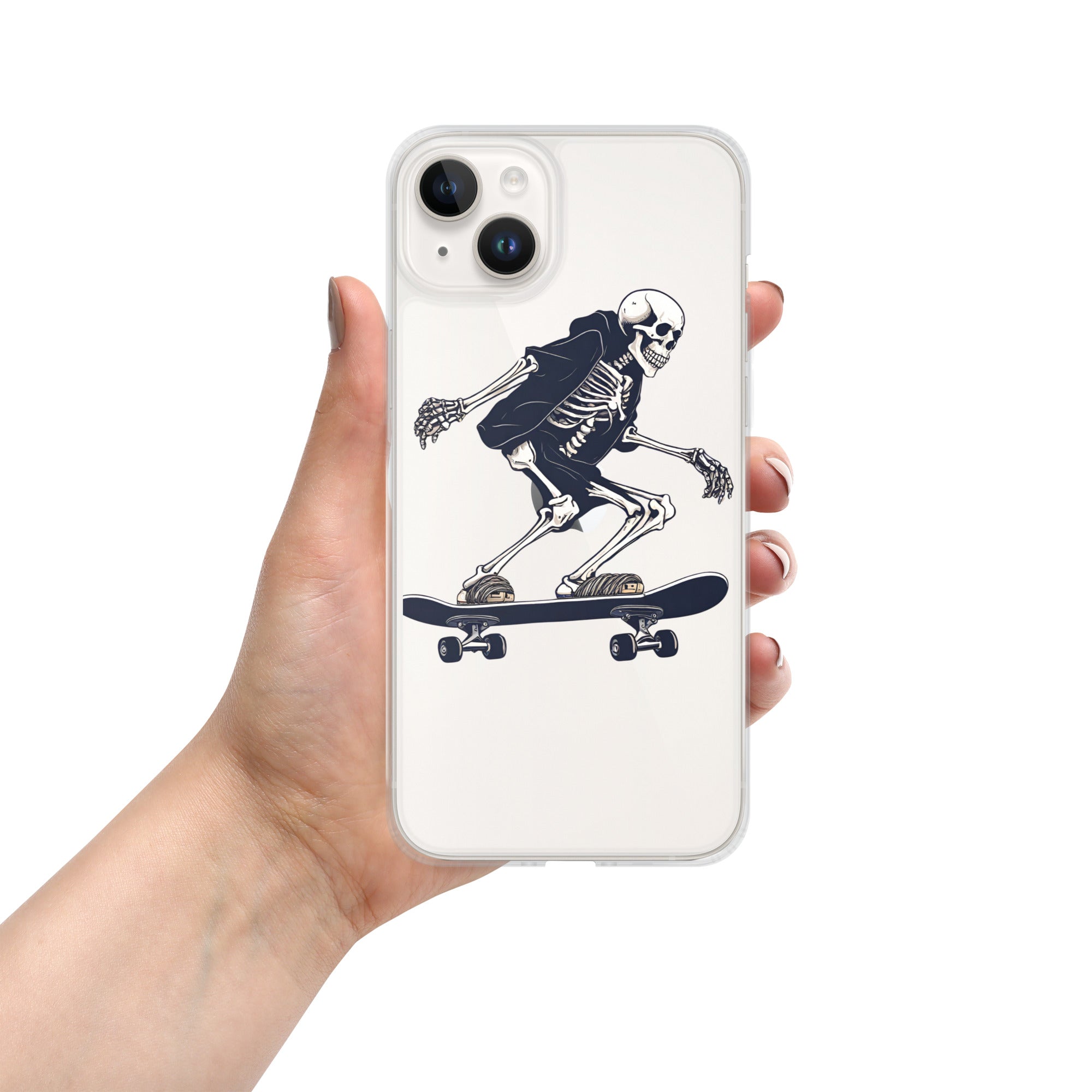 Skateboarding Skeleton Clear Case for iPhone®