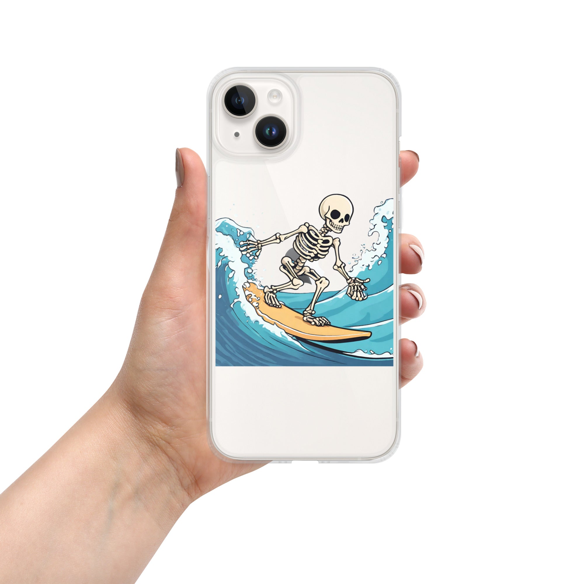 Surfing Skeleton Clear Case for iPhone®