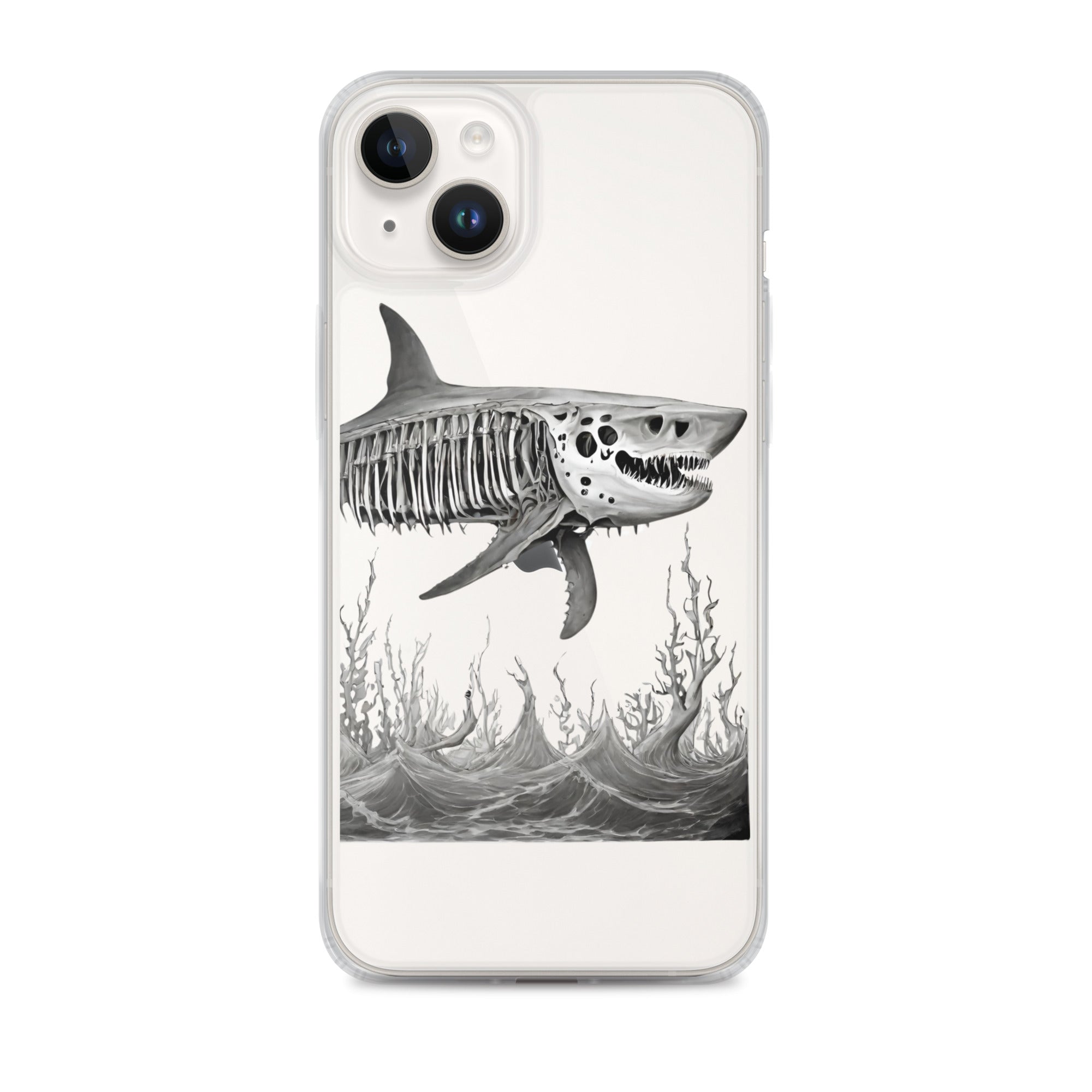 Skeleton Shark Clear Case for iPhone®