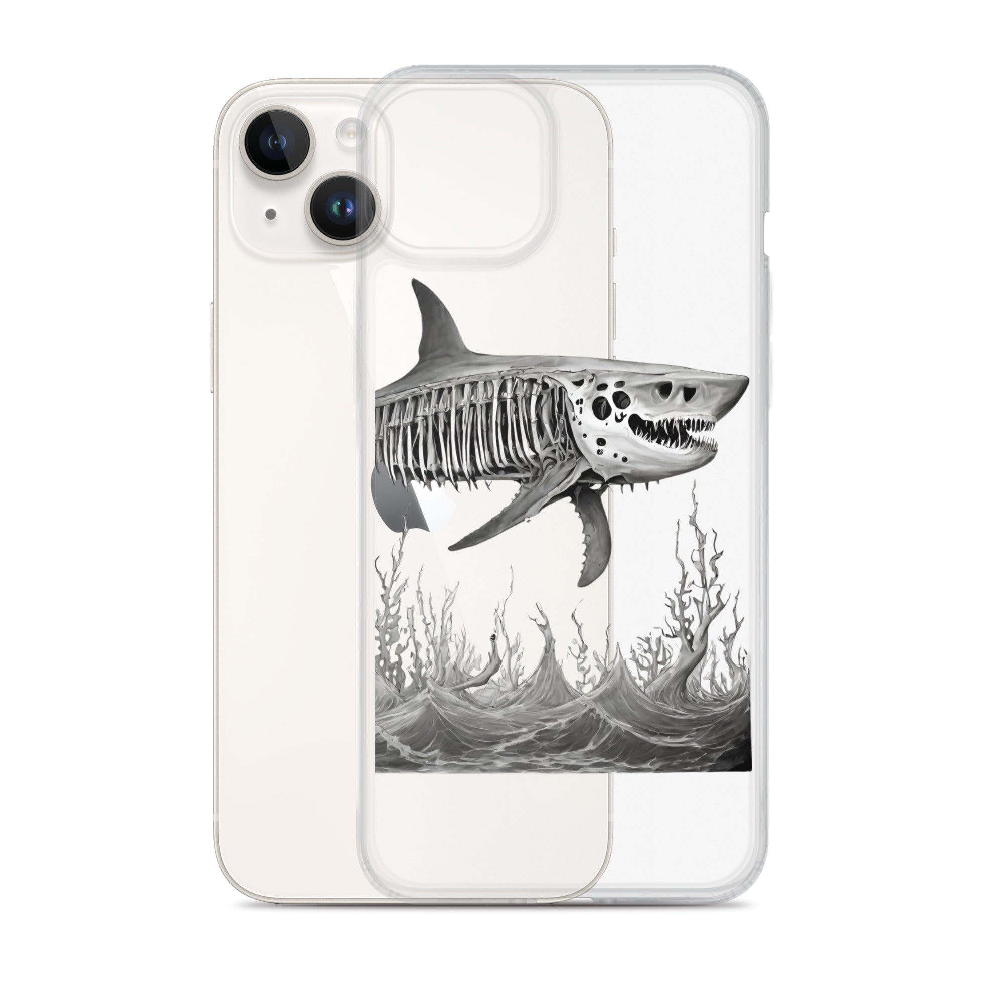 Skeleton Shark Clear Case for iPhone®