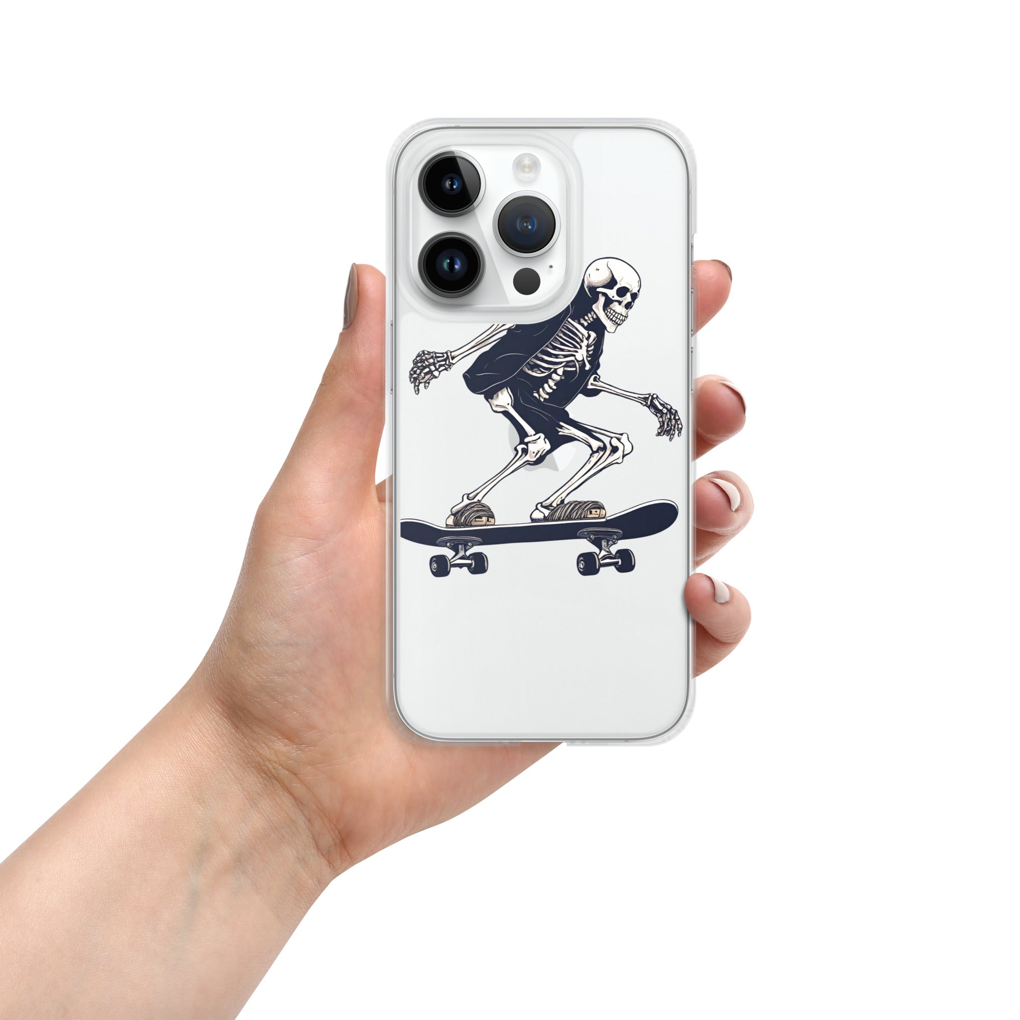 Skateboarding Skeleton Clear Case for iPhone®