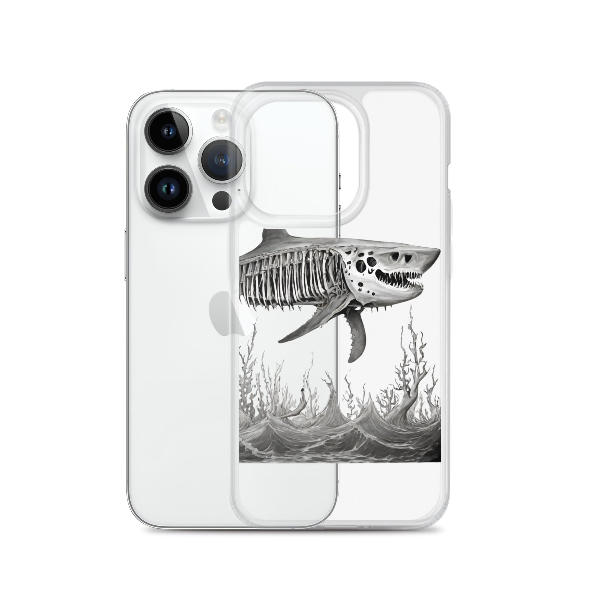 Skeleton Shark Clear Case for iPhone®