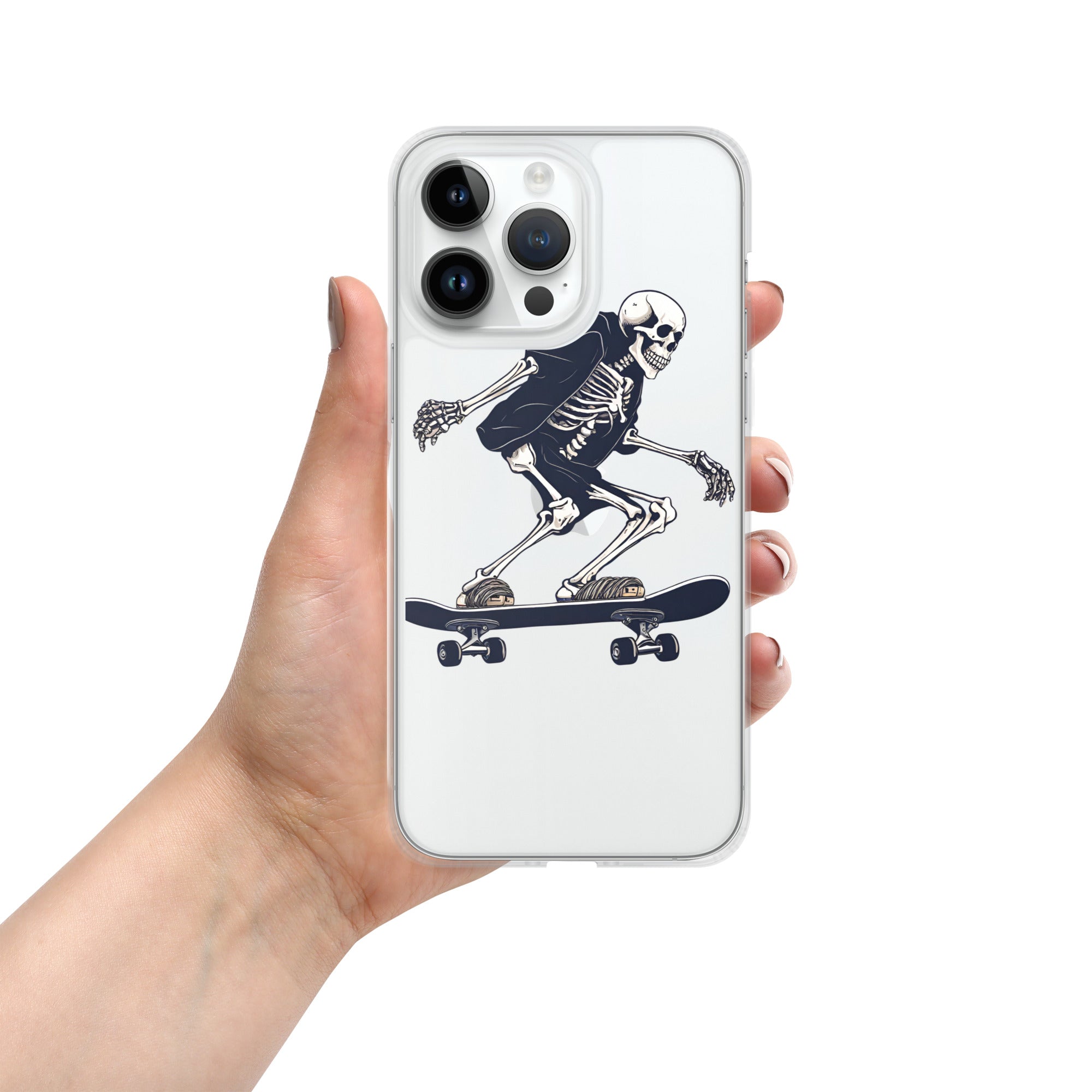 Skateboarding Skeleton Clear Case for iPhone®