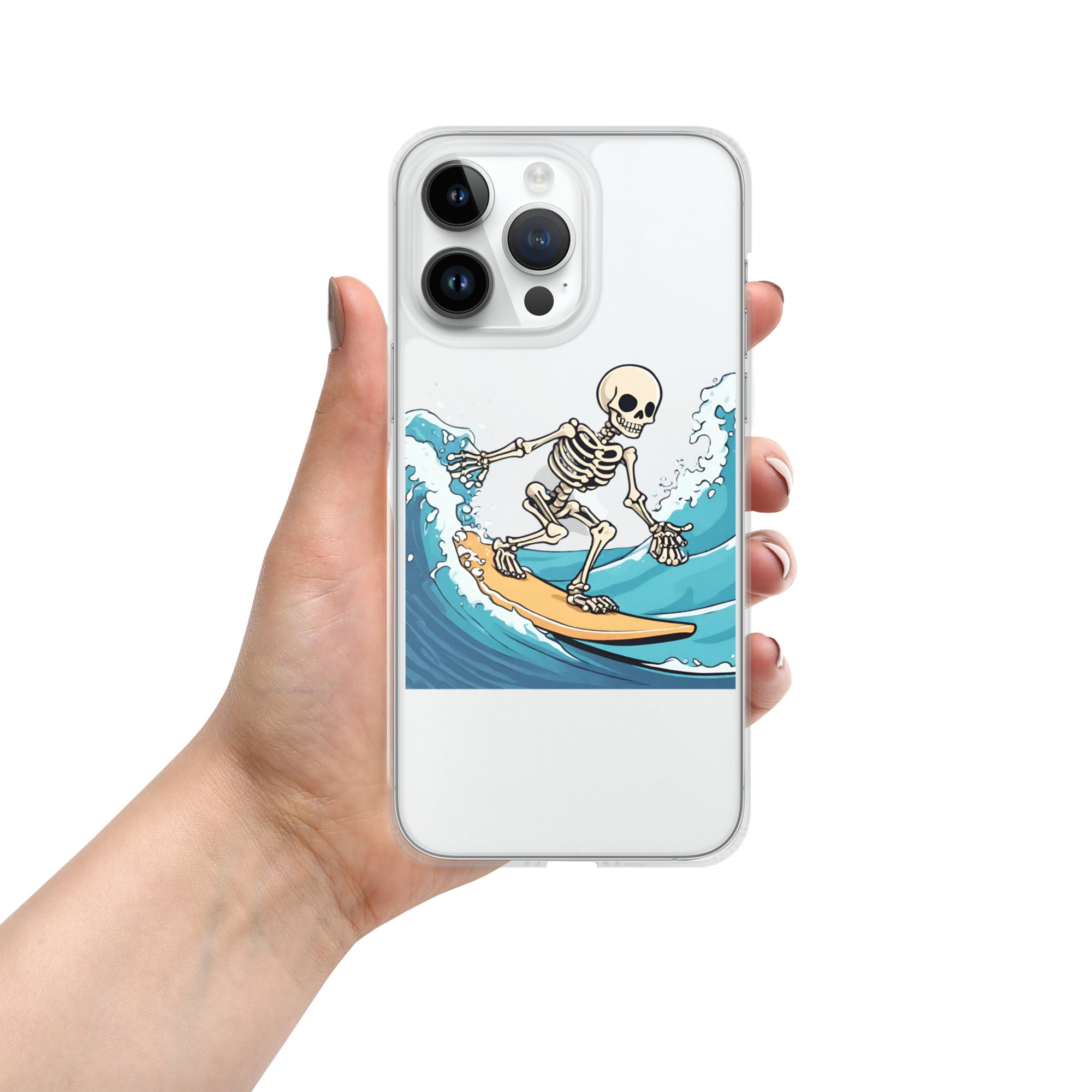 Surfing Skeleton Clear Case for iPhone®