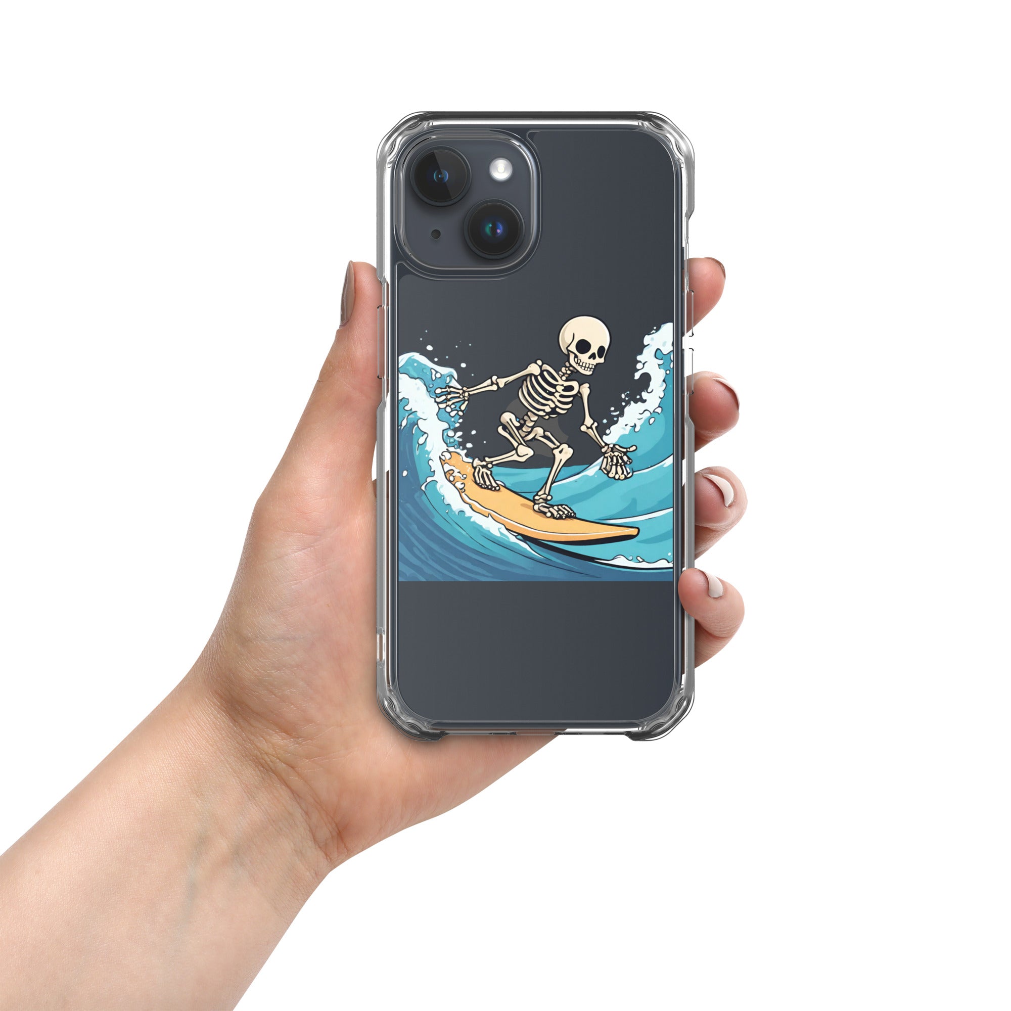 Surfing Skeleton Clear Case for iPhone®