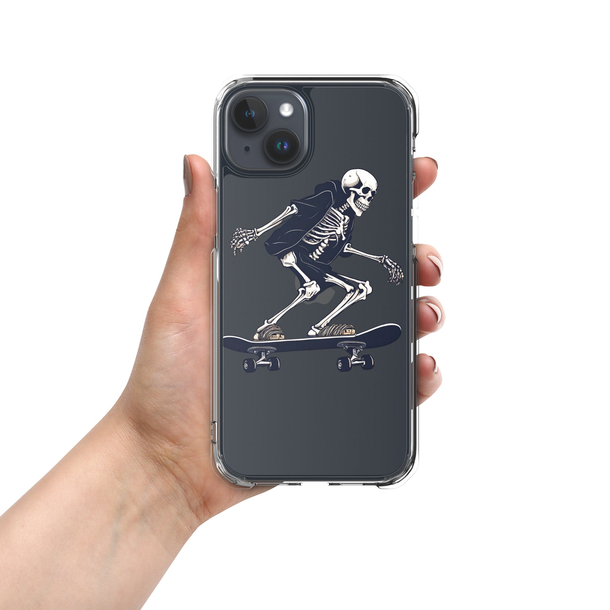 Skateboarding Skeleton Clear Case for iPhone®