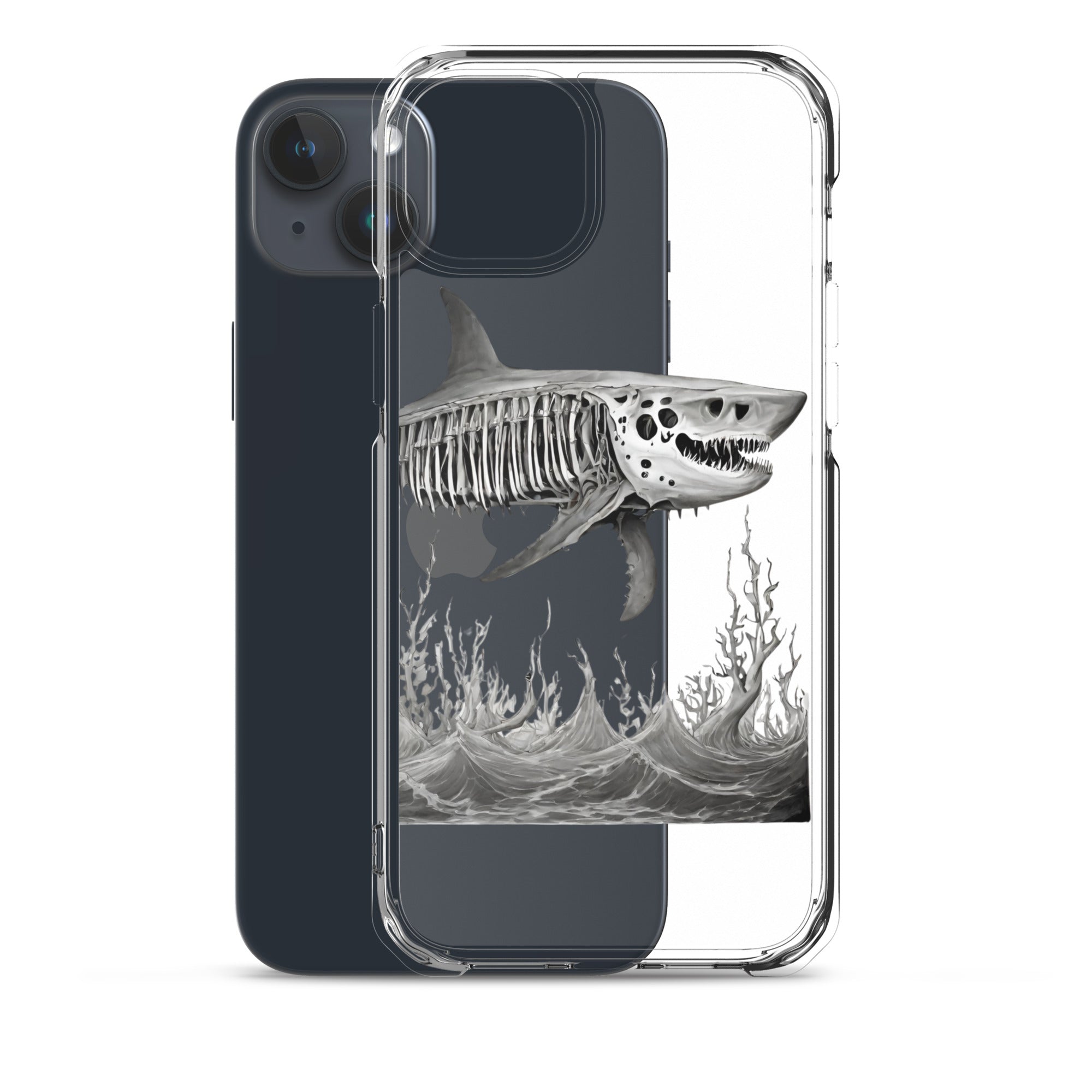 Skeleton Shark Clear Case for iPhone®