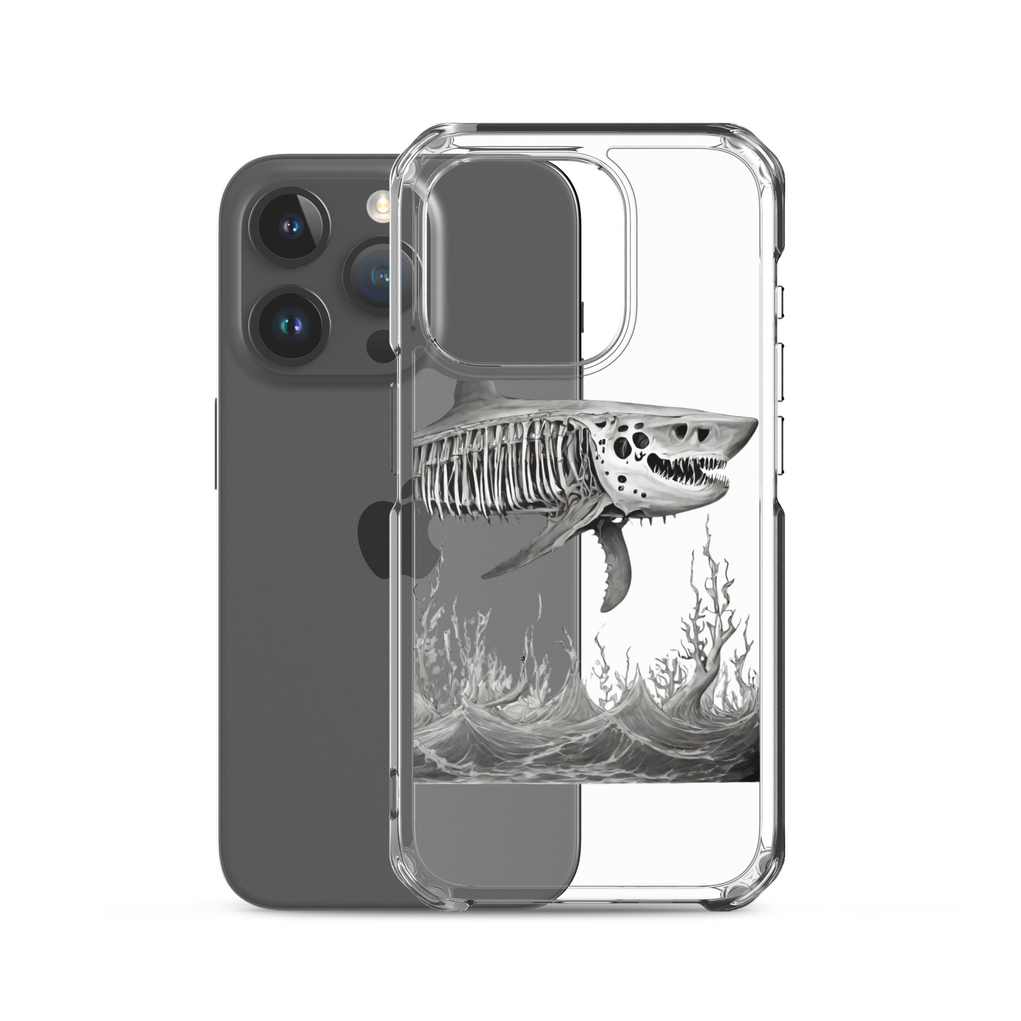 Skeleton Shark Clear Case for iPhone®