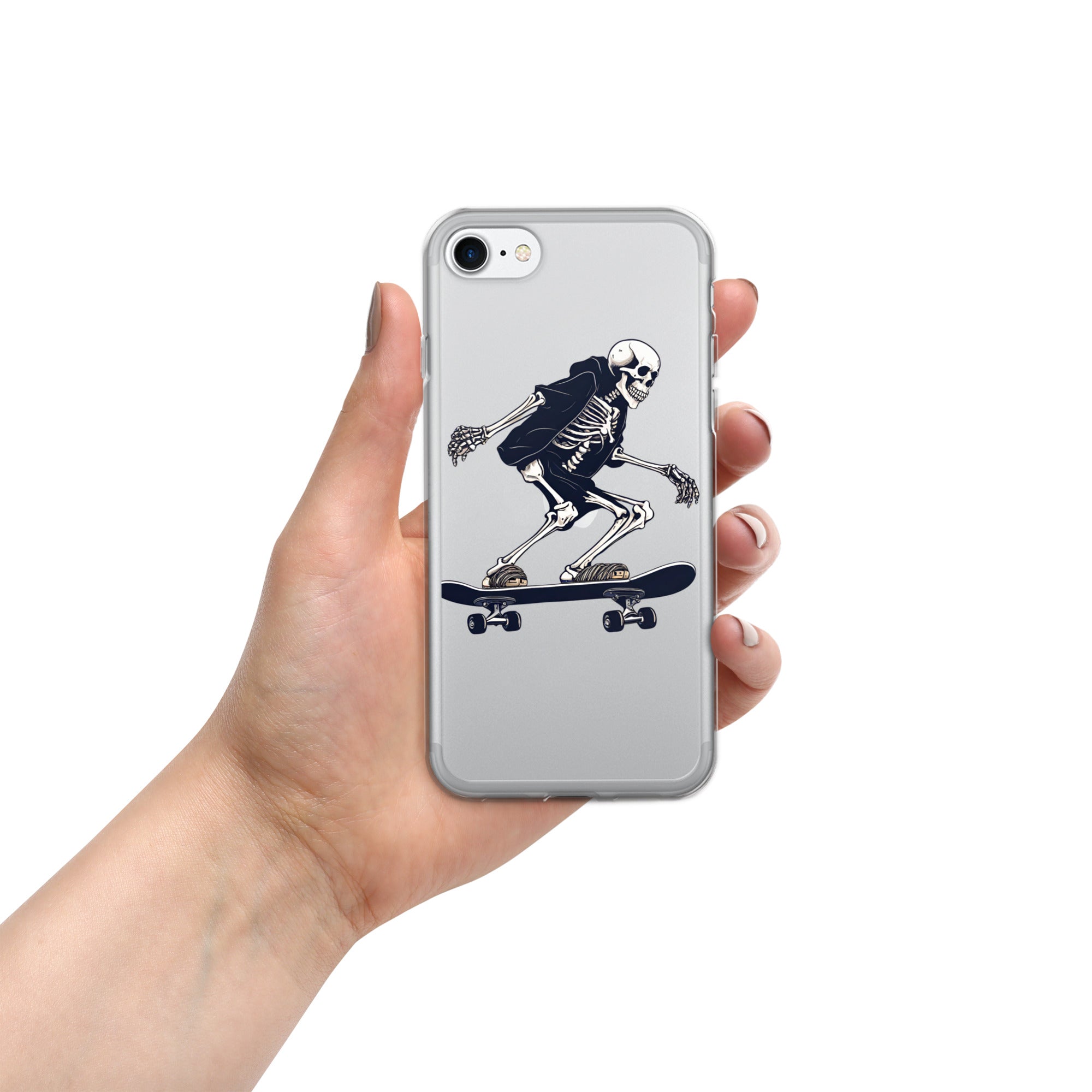 Skateboarding Skeleton Clear Case for iPhone®