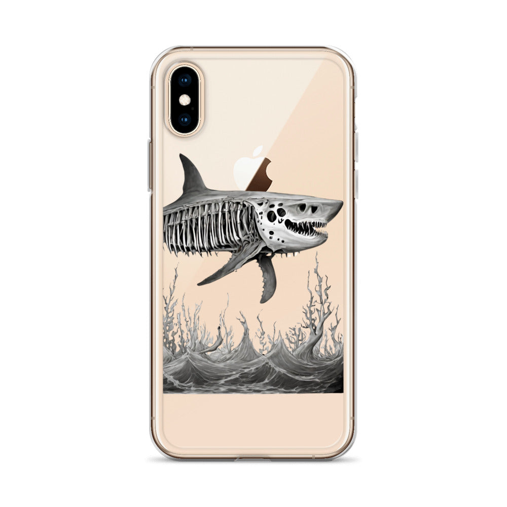 Skeleton Shark Clear Case for iPhone®