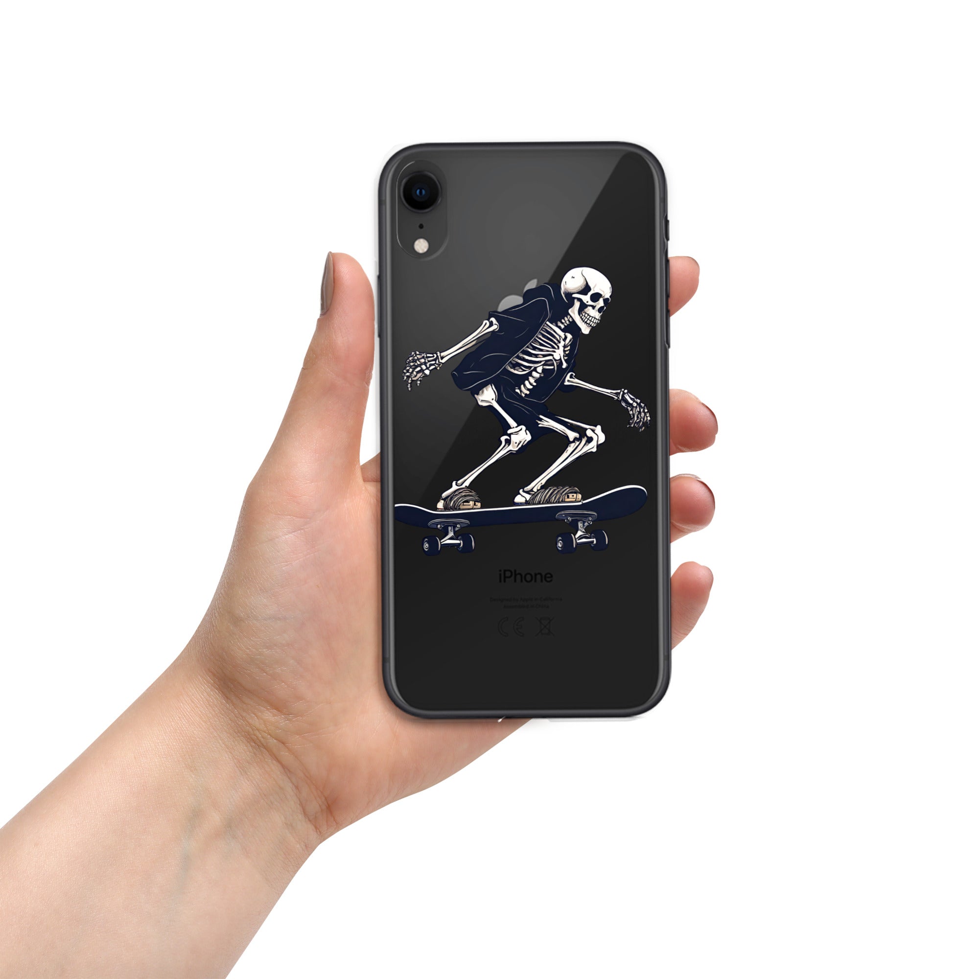 Skateboarding Skeleton Clear Case for iPhone®