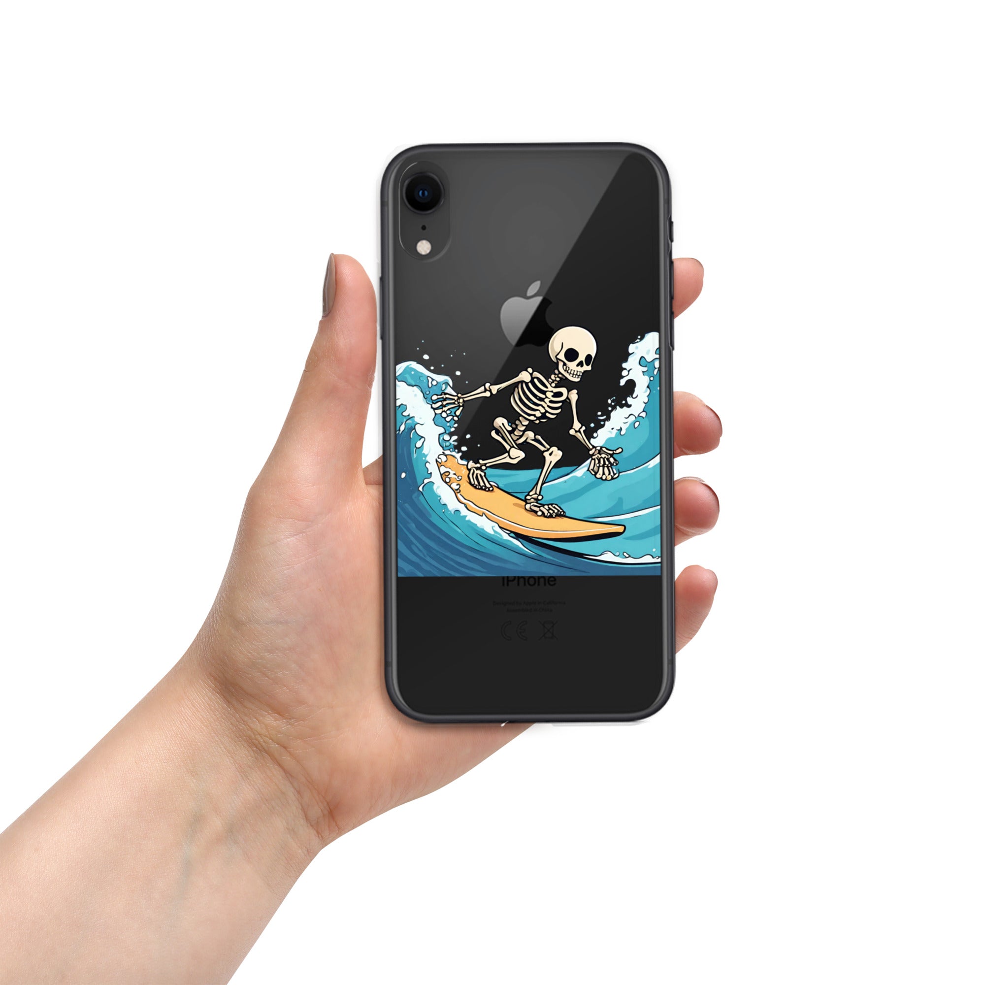 Surfing Skeleton Clear Case for iPhone®