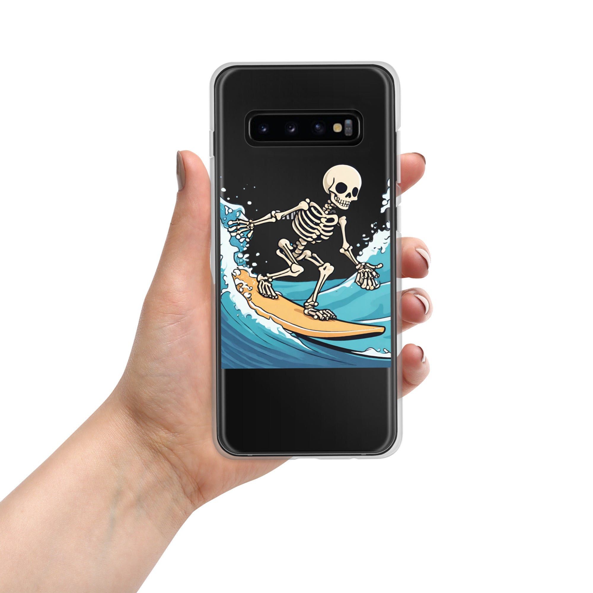 Surfing Skeleton Clear Case for Samsung®