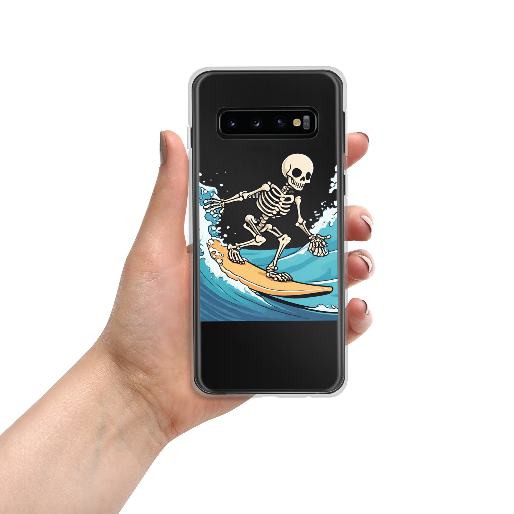 Surfing Skeleton Clear Case for Samsung®