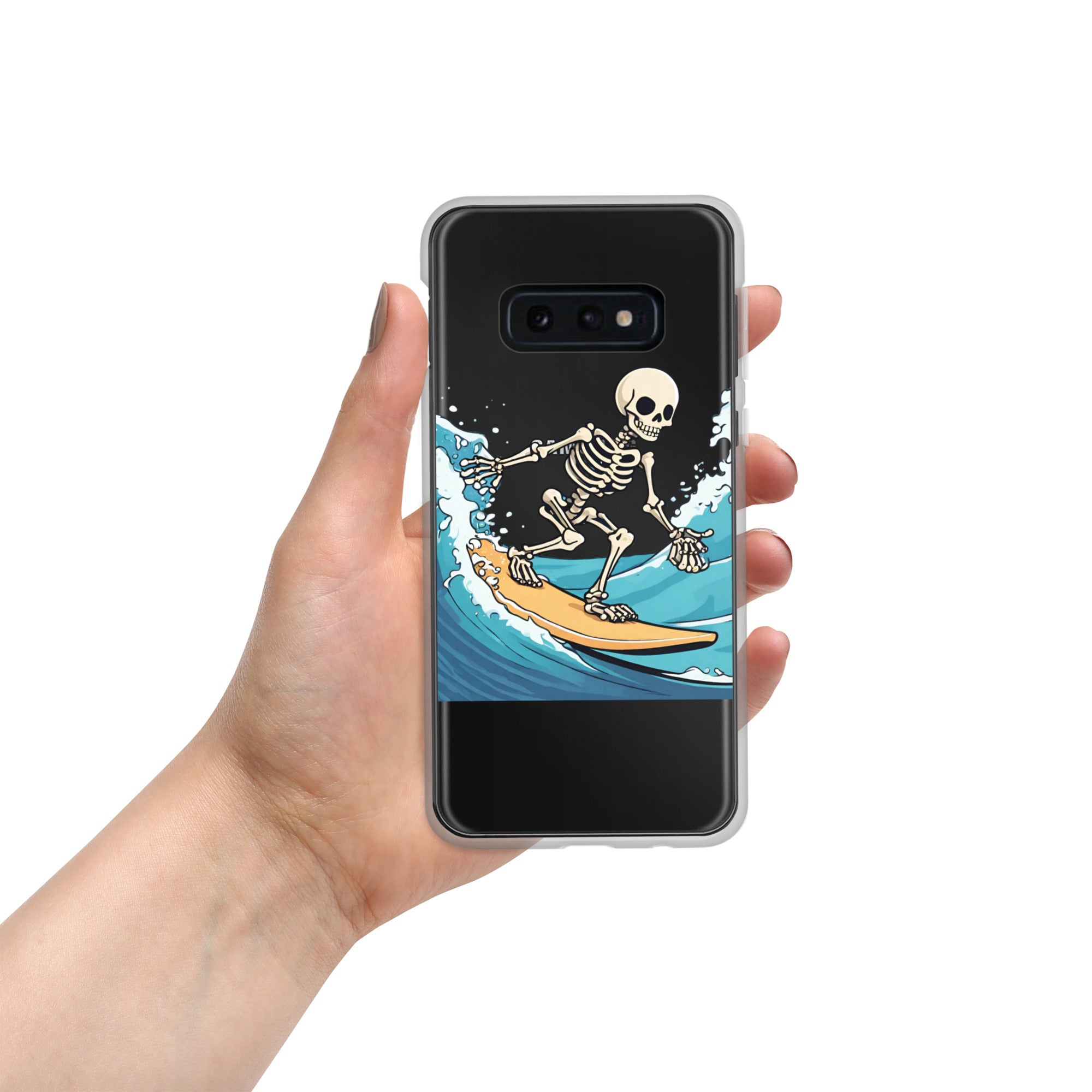 Surfing Skeleton Clear Case for Samsung®