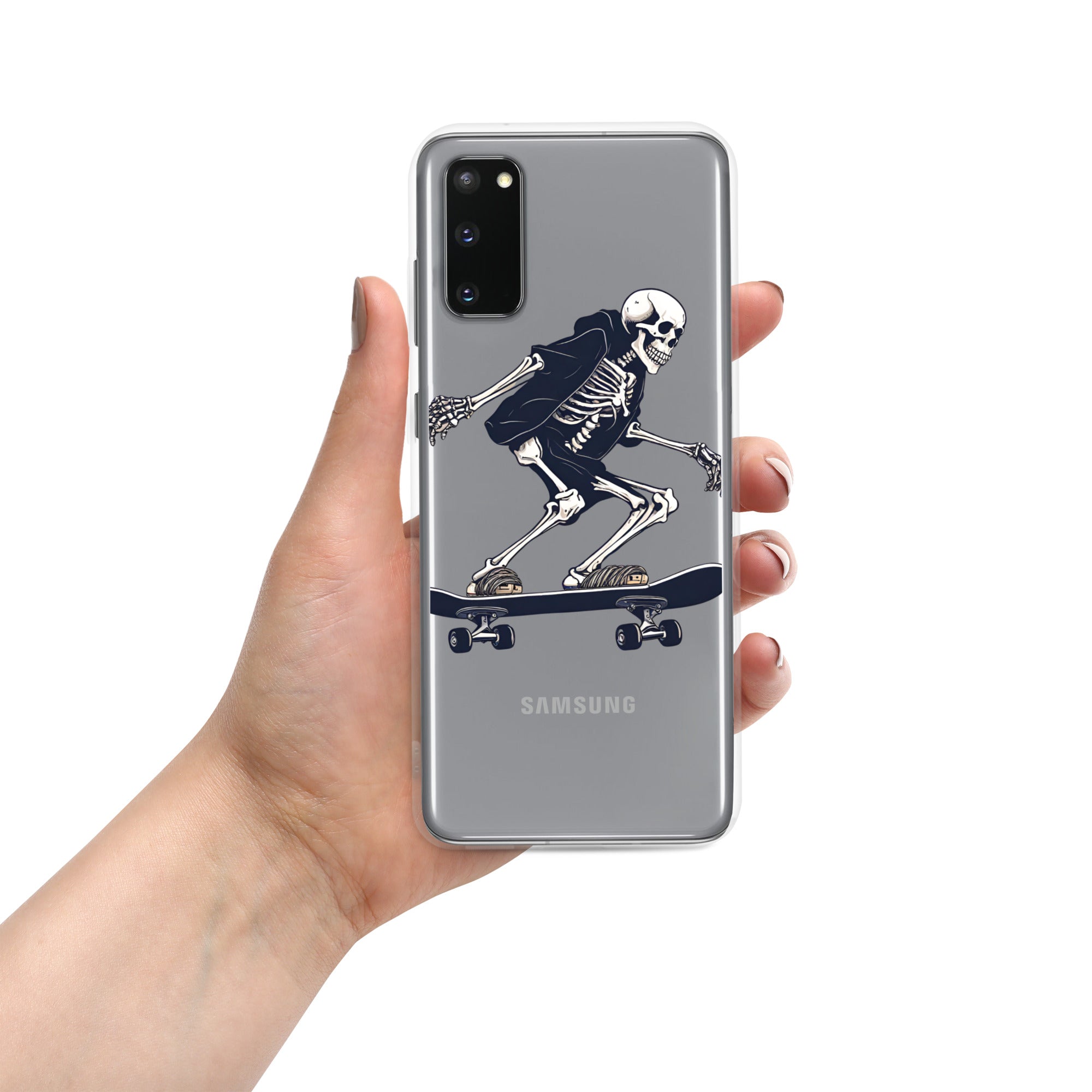 Skateboarding Skeleton Clear Case for Samsung®